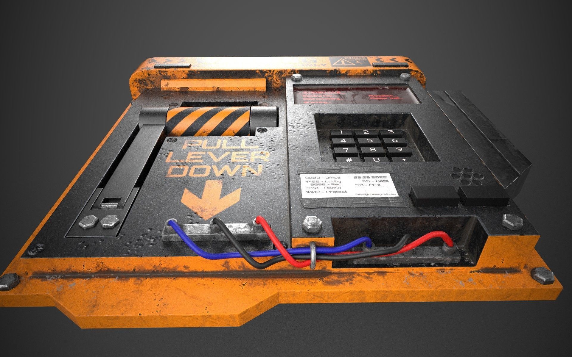 Control Panel Low-poly 3D model_2