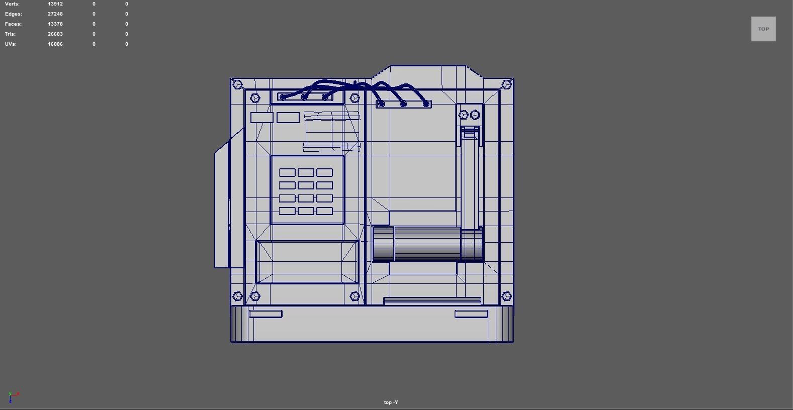 Control Panel Low-poly 3D model_5