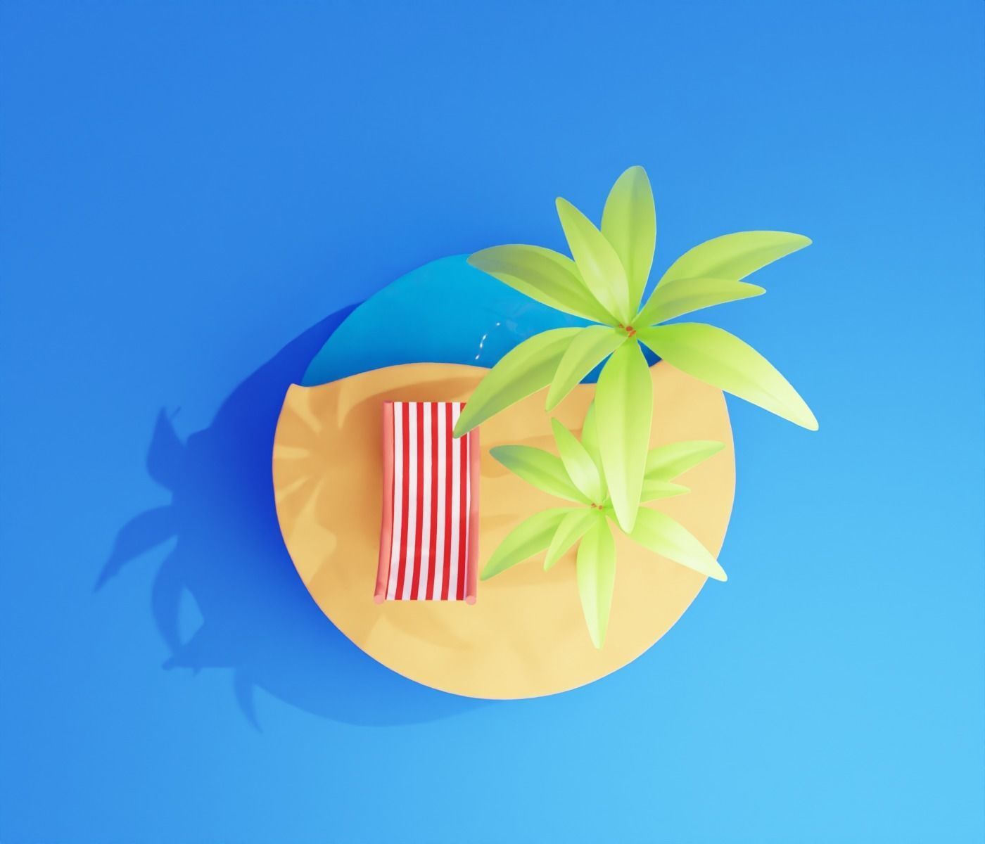 Beautiful beach art free 3d model Free 3D model_4