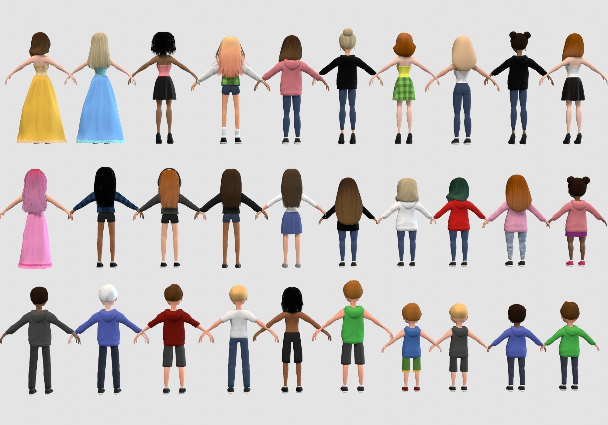 cartoon characters collection 3D model_5