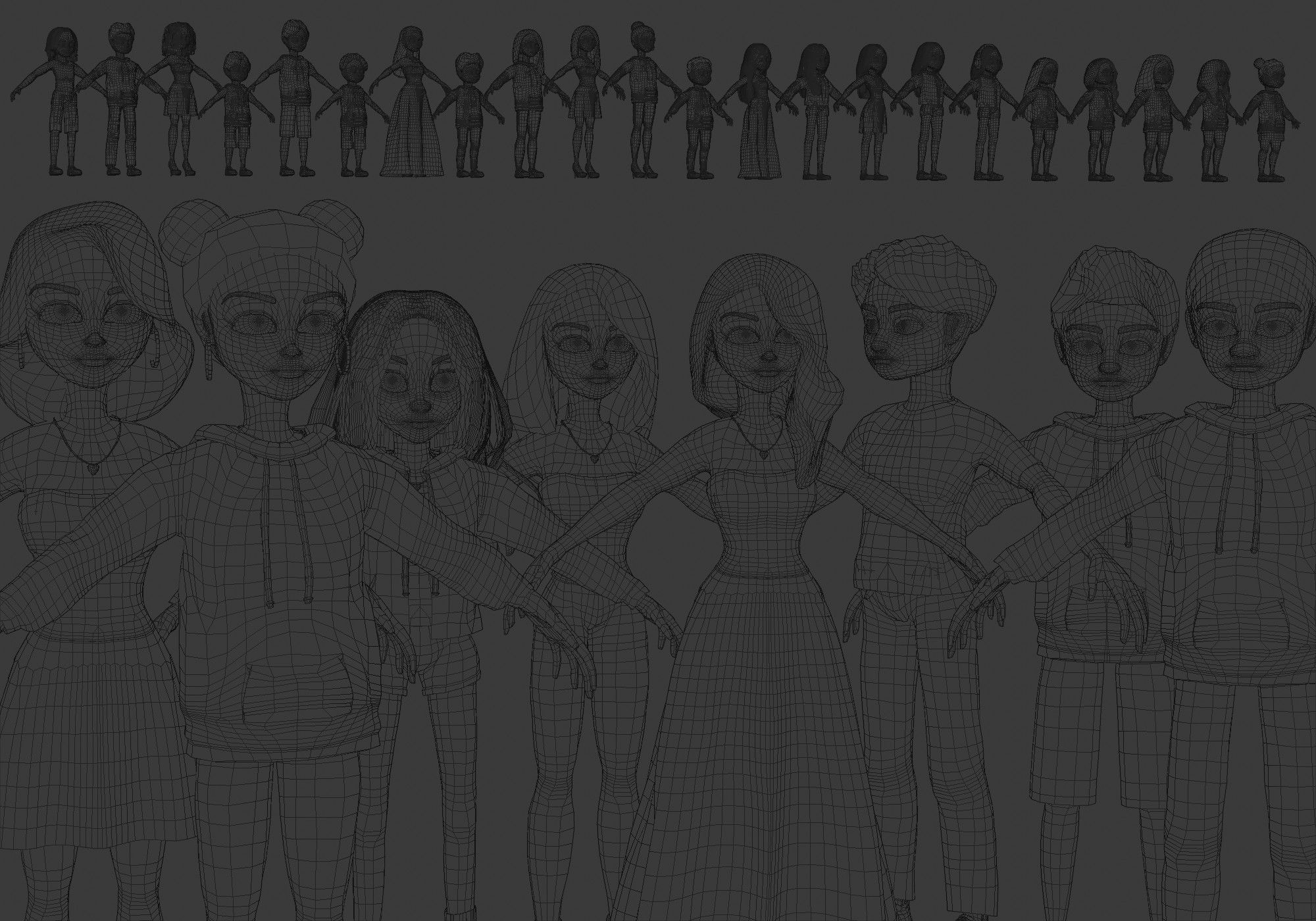 cartoon characters collection 3D model_21