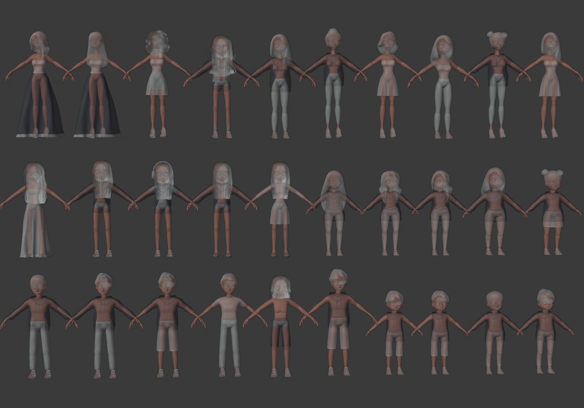 cartoon characters collection 3D model_20