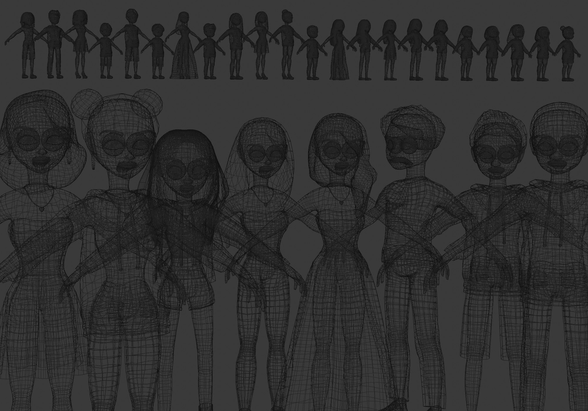 cartoon characters collection 3D model_29