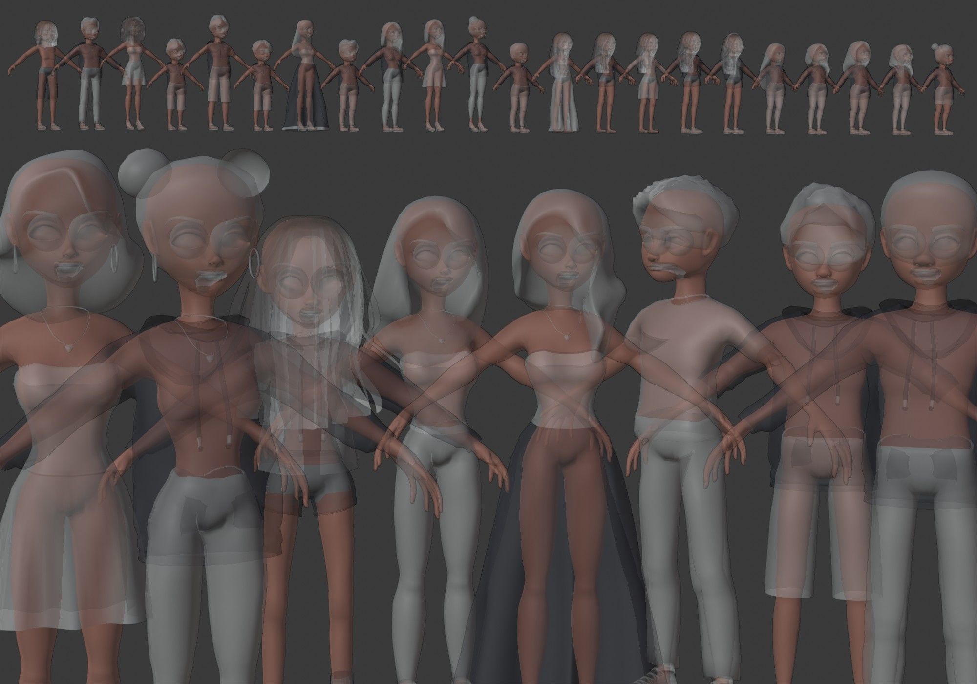 cartoon characters collection 3D model_19