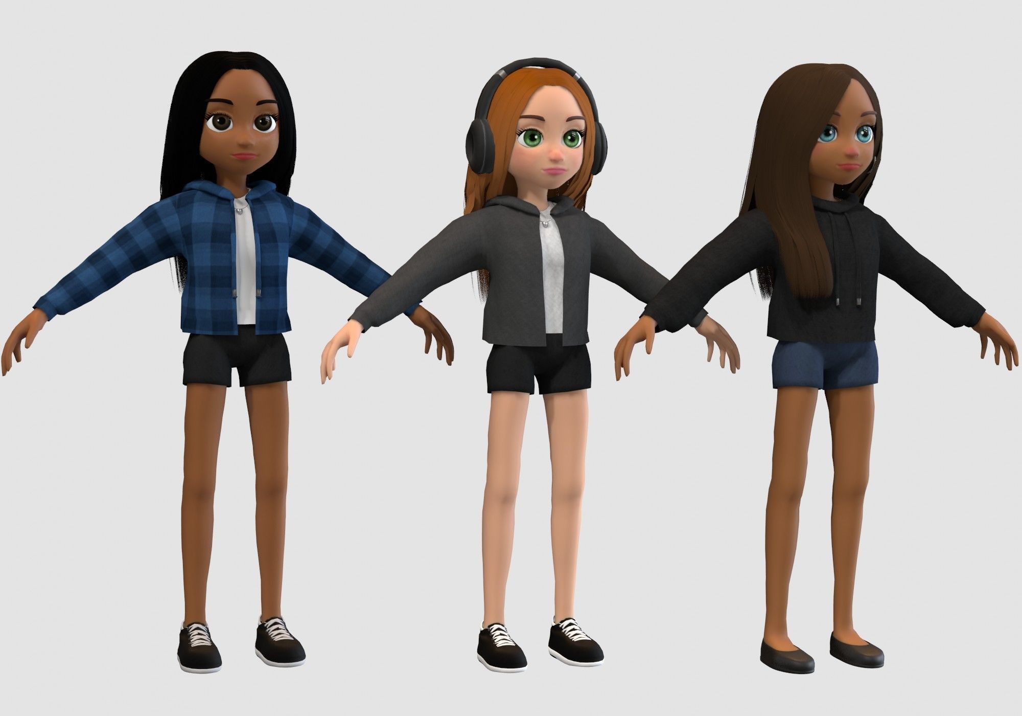 cartoon characters collection 3D model_16