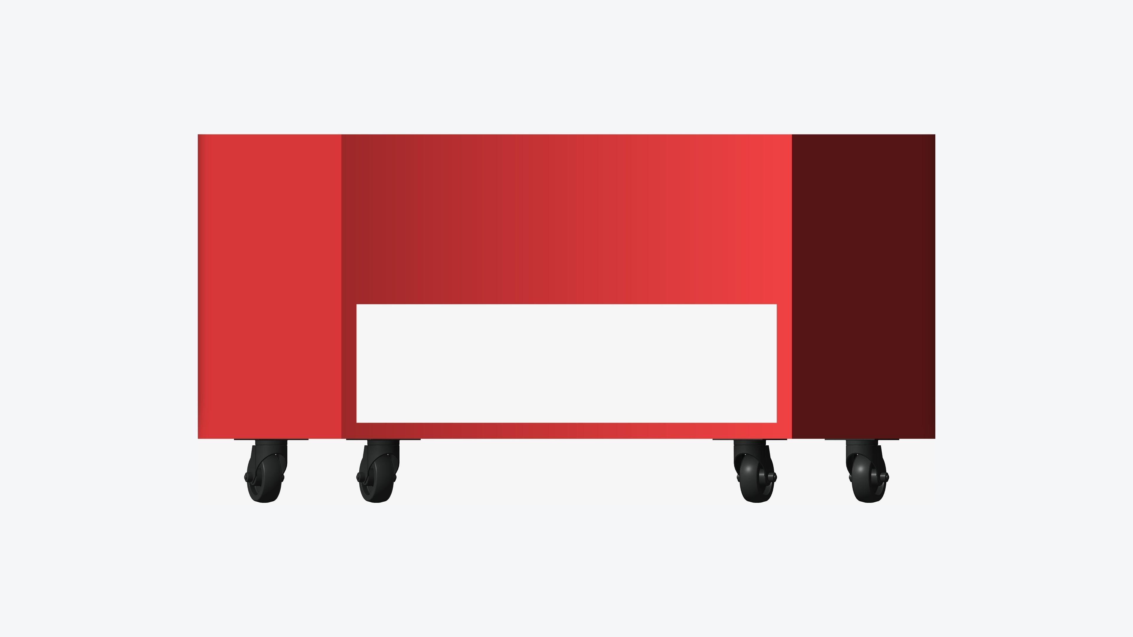 Book Box - Library - Integral - Curve Low-poly 3D model_4