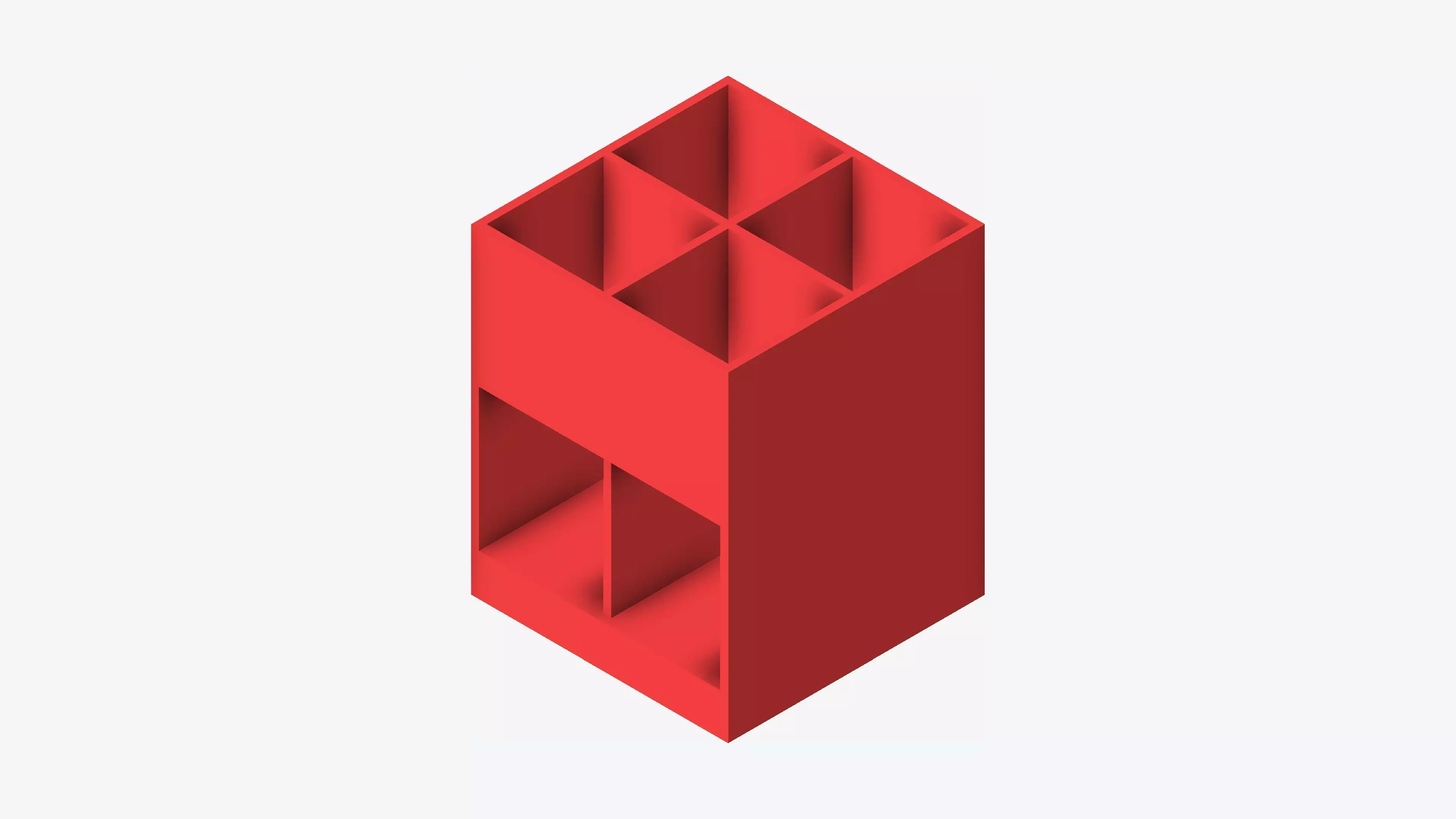 Book Box - Library - Integral - Laminate Low-poly 3D model_0