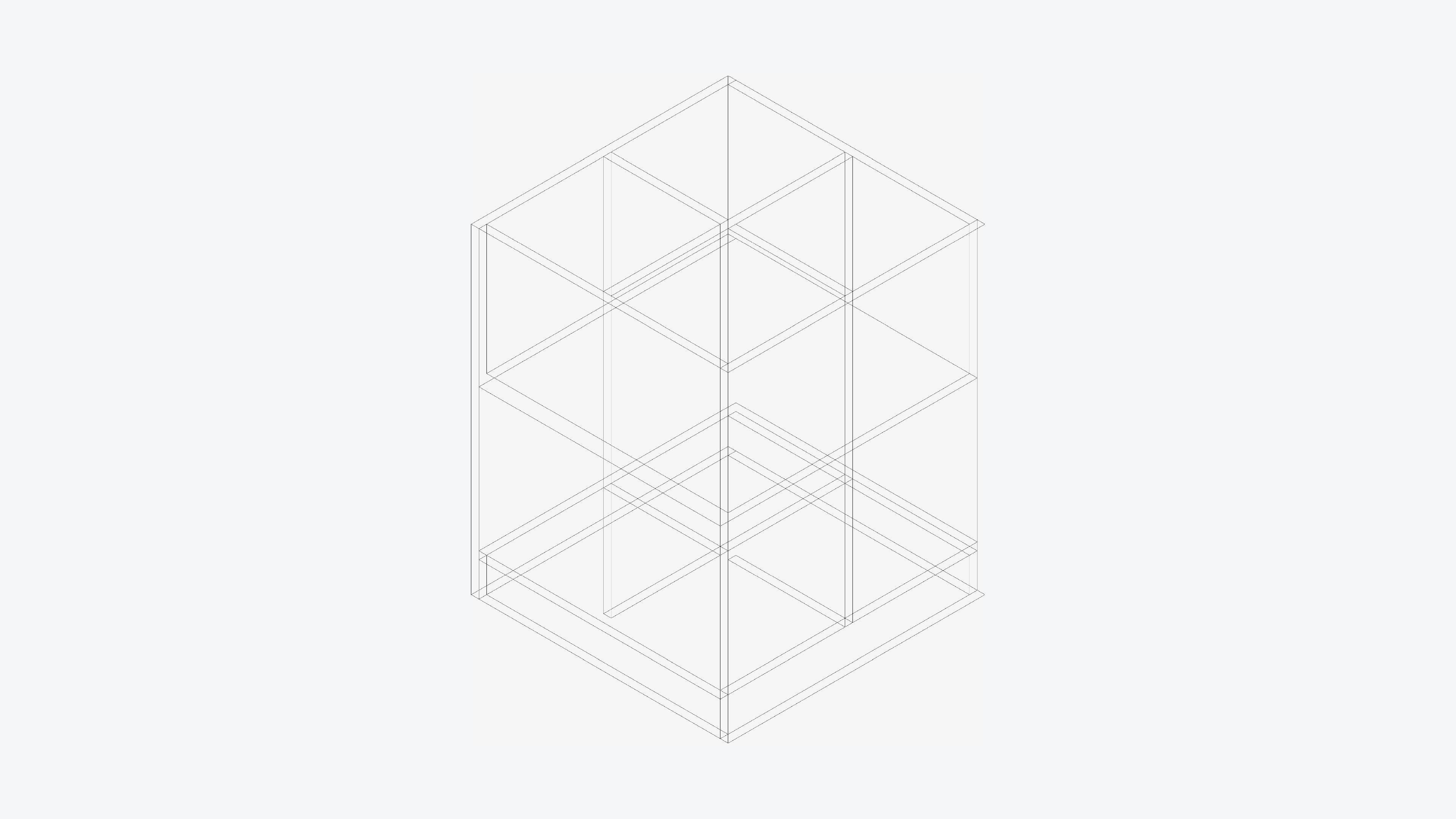 Book Box - Library - Integral - Laminate Low-poly 3D model_3