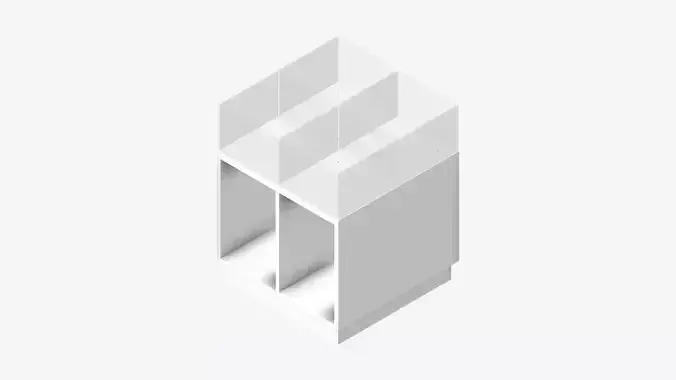 Book Box - Library - Integral - Laminate - Perspex Top Low-poly 3D model