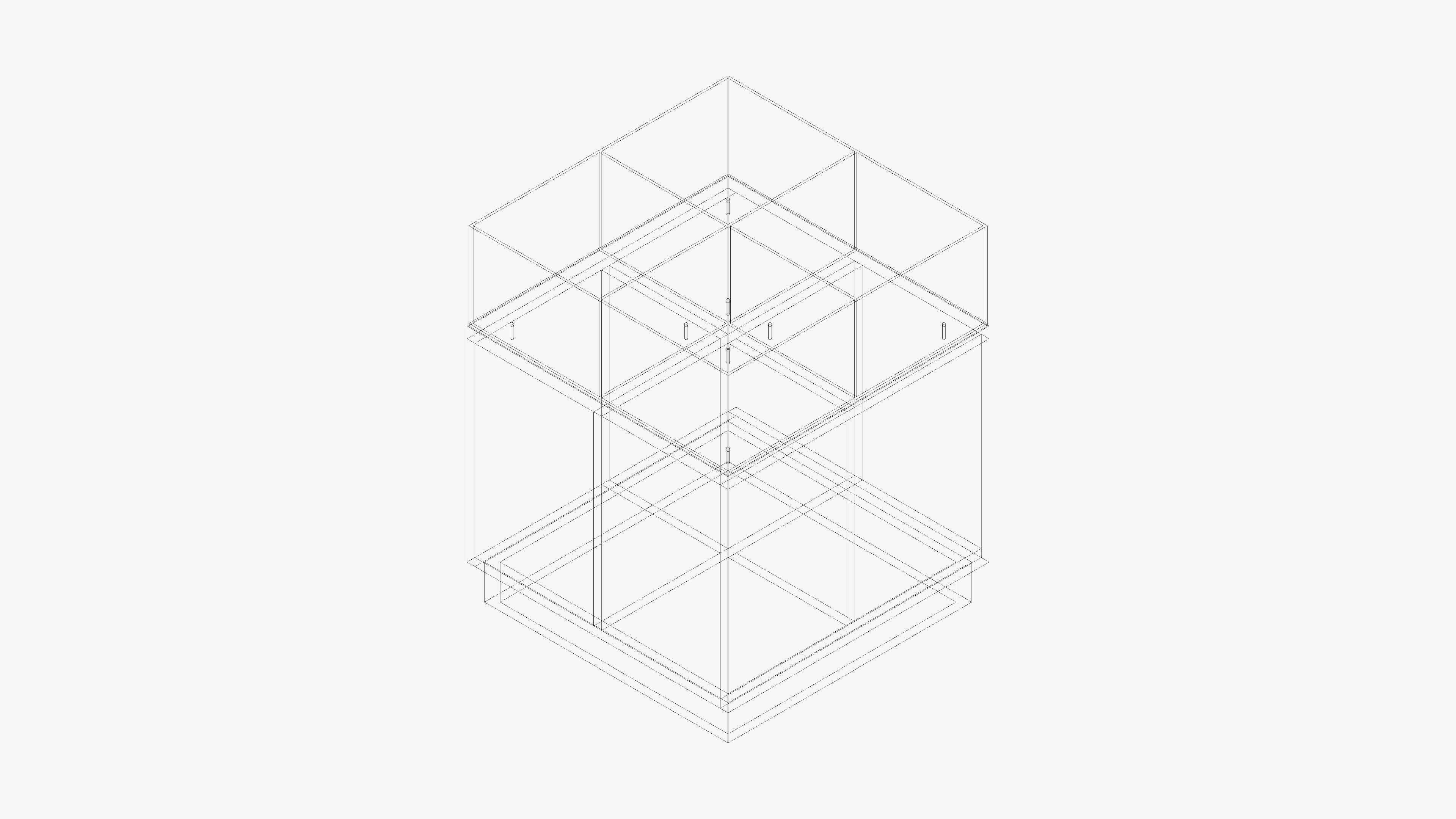 Book Box - Library - Integral - Laminate - Perspex Top Low-poly 3D model_3