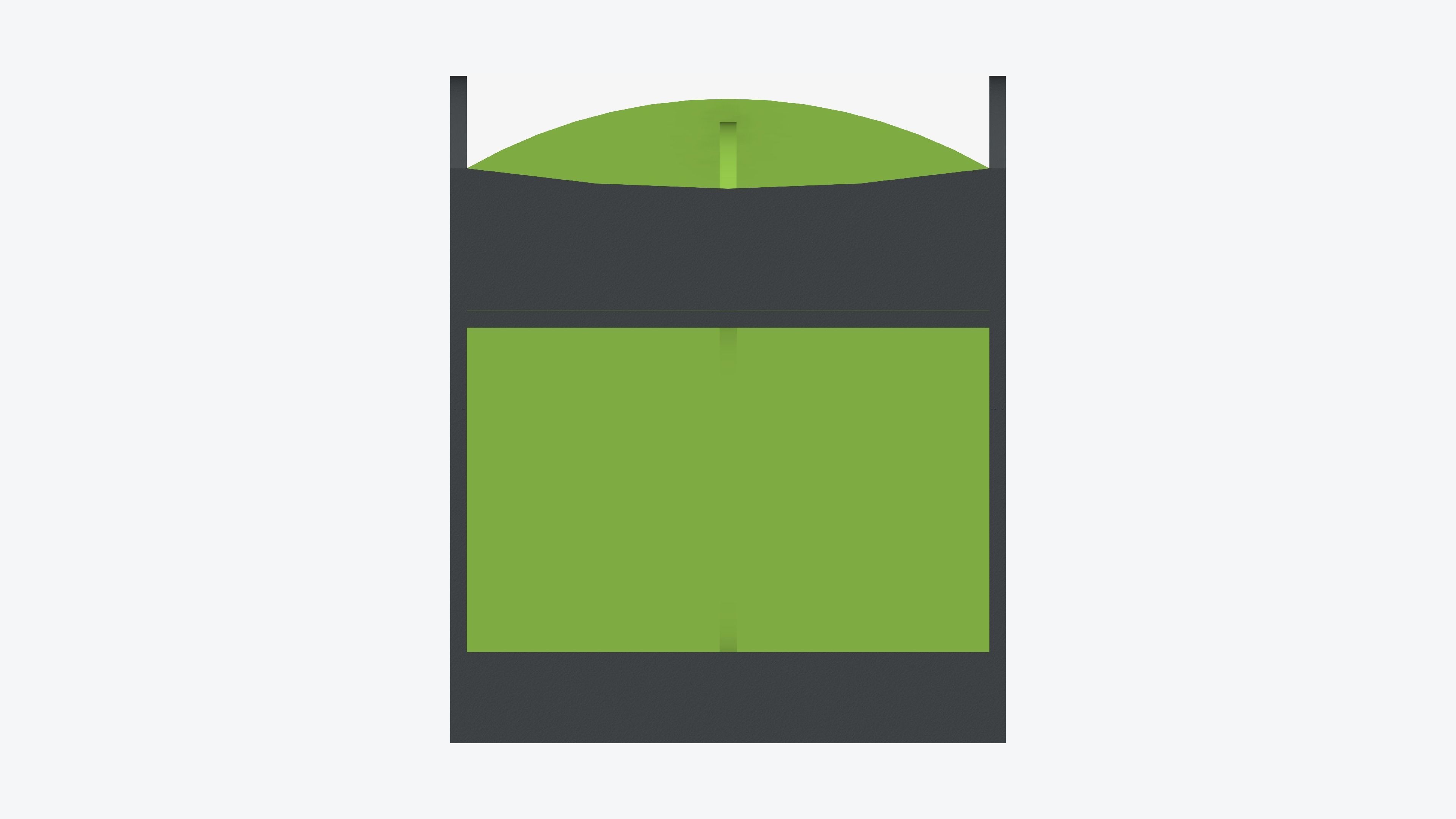 Book Box - Library - Integral - Single Low-poly 3D model_4