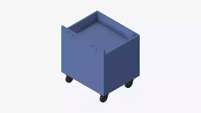 Book Return Box - Library - Integral Low-poly 3D model