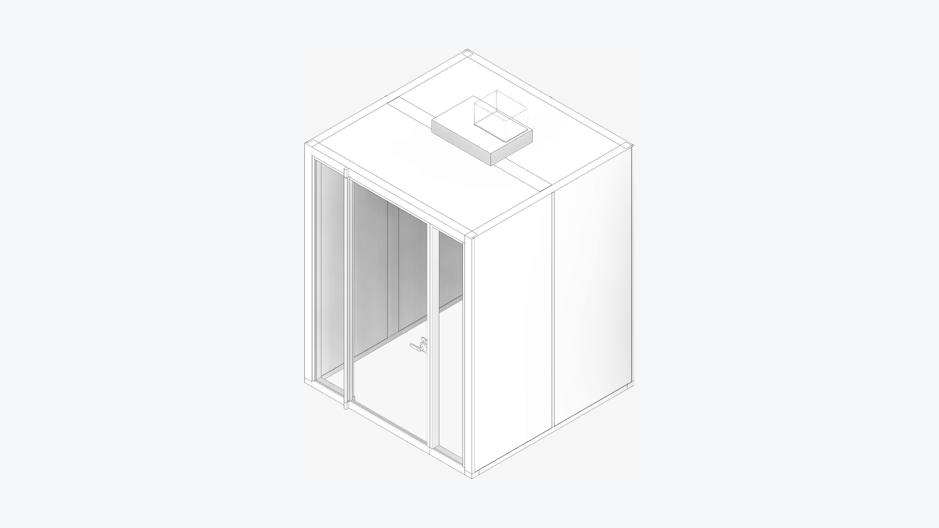 Booth - Meeting - Officetec - Pod - Small Low-poly 3D model_2