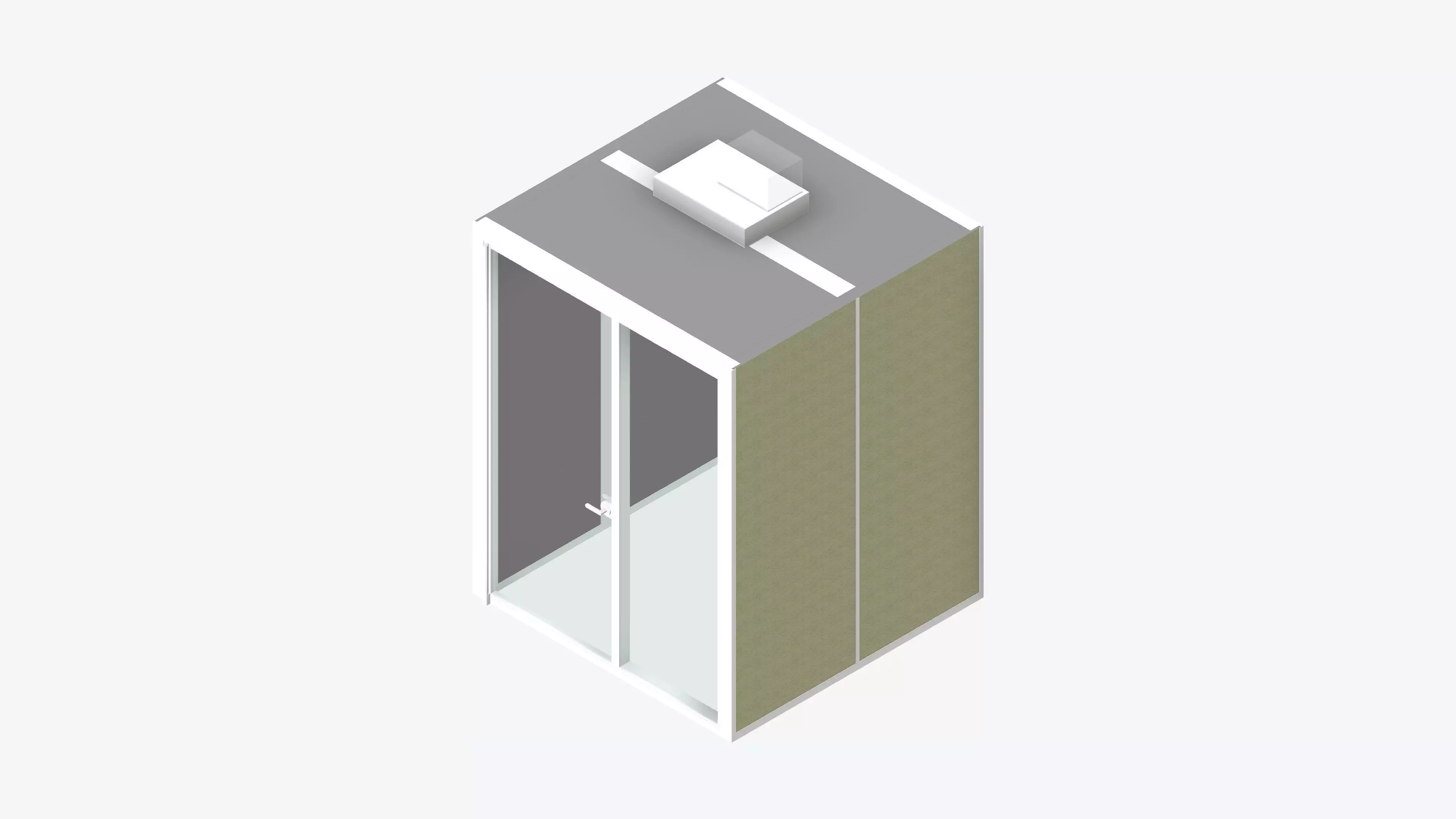 Booth - Meeting - Officetec - Pod - Small - Door Post Hinge Low-poly 3D model_0