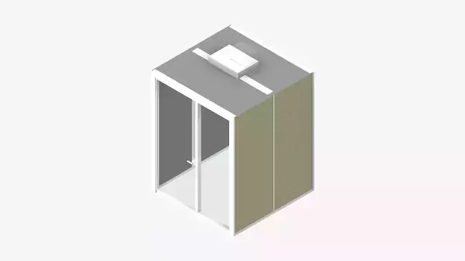 Booth - Meeting - Officetec - Pod - Small - Door Post Hinge Low-poly 3D model
