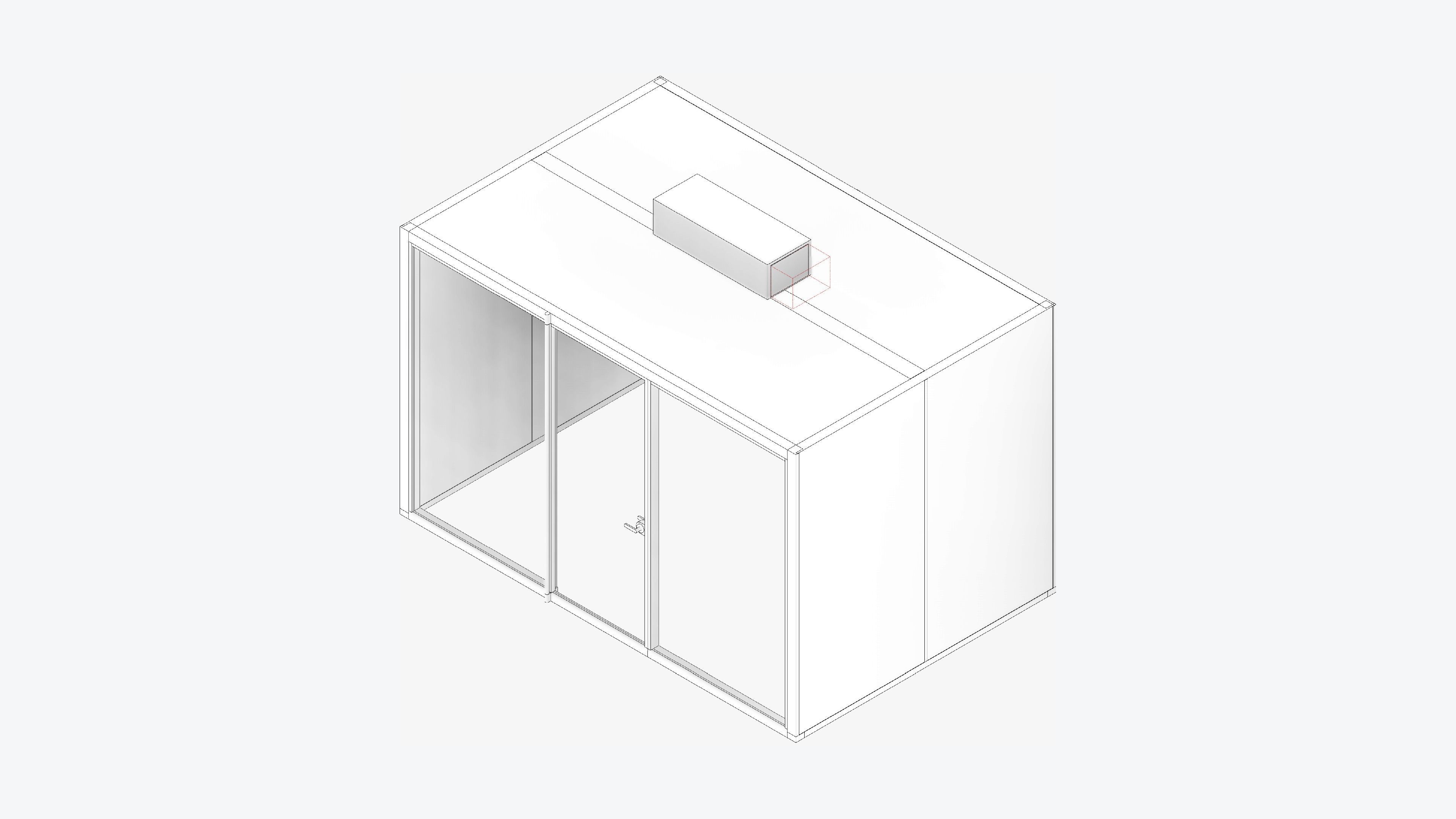 Booth - Meeting - Officetec - Pod - X Large Low-poly 3D model_2