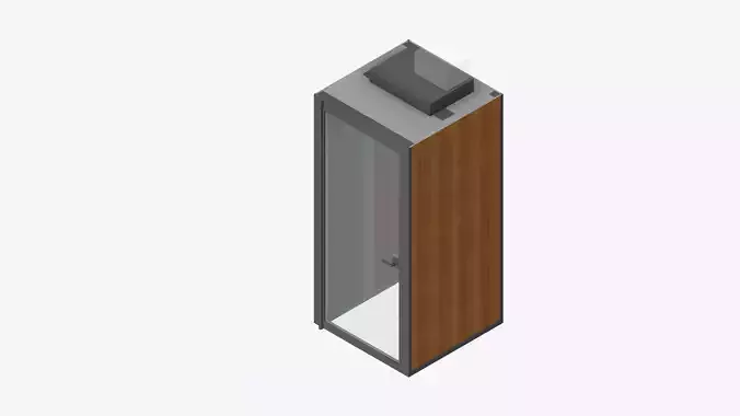 Booth - Phone - Officetec - Pod Low-poly 3D model