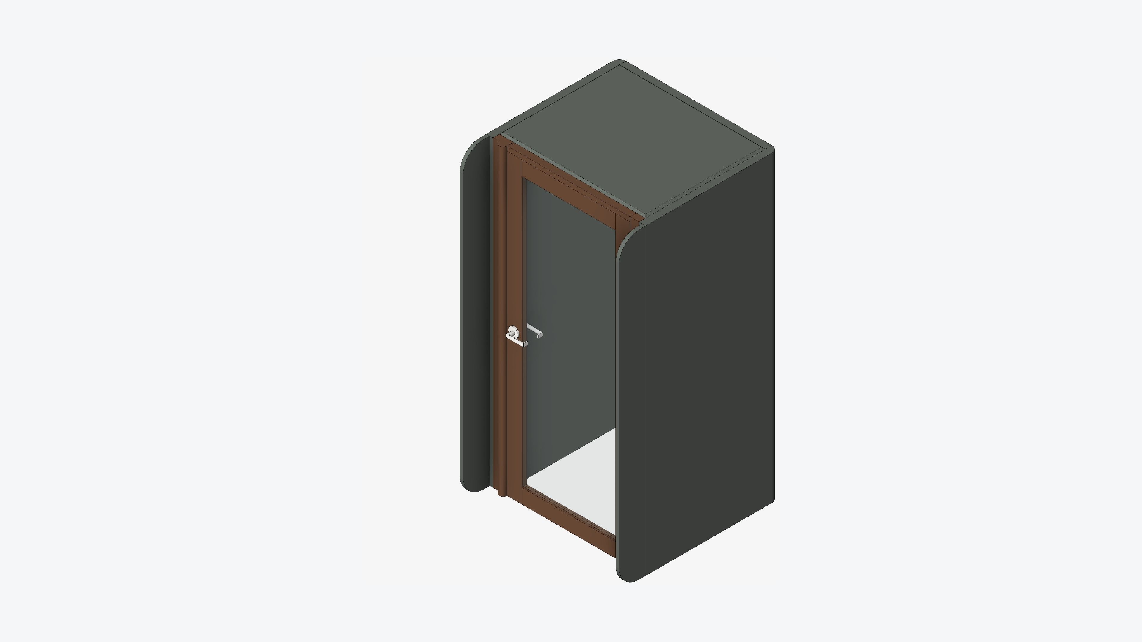 Booth - Simplicity - Phone Booth Low-poly 3D model_1