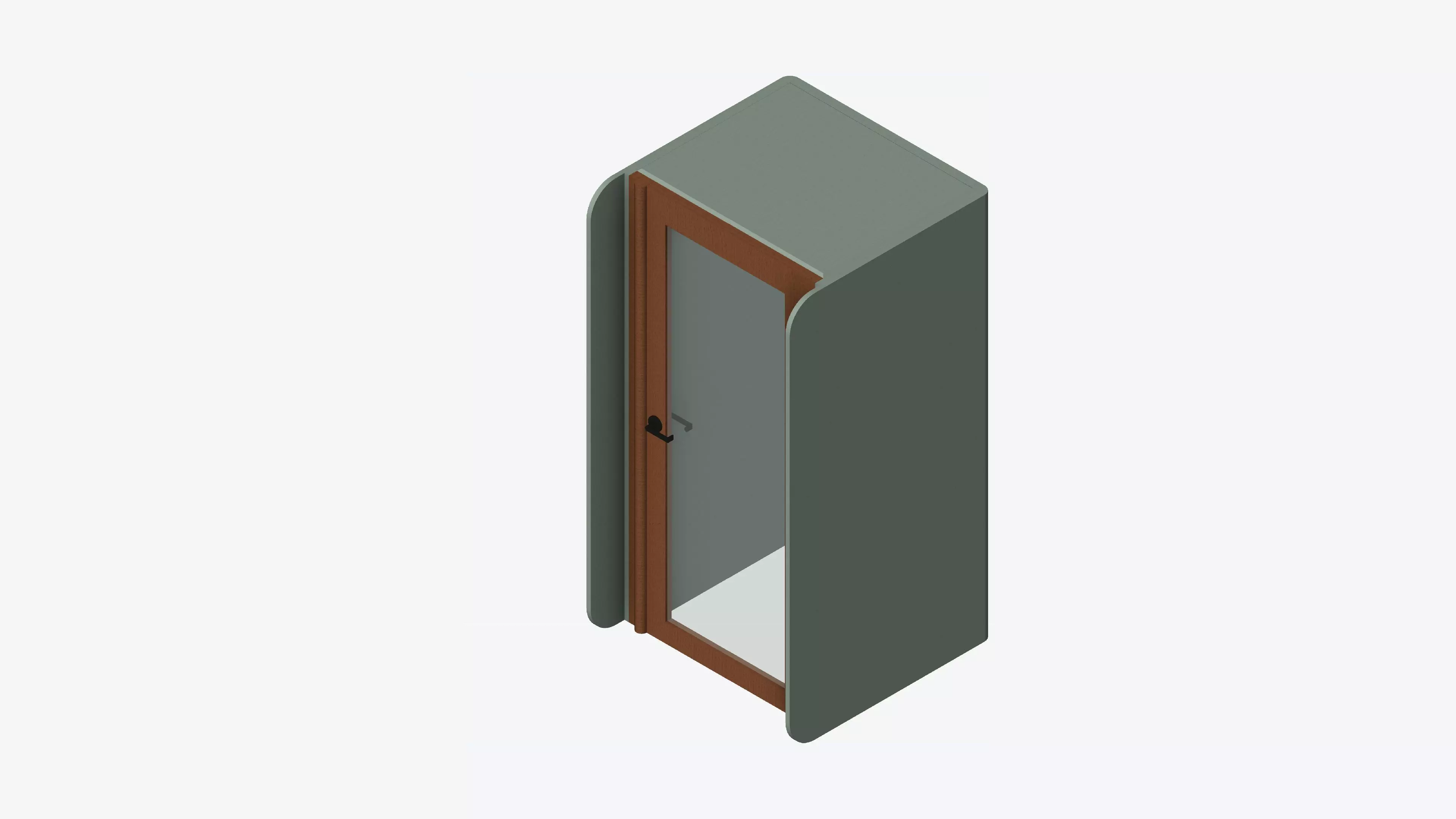 Booth - Simplicity - Phone Booth Low-poly 3D model_0