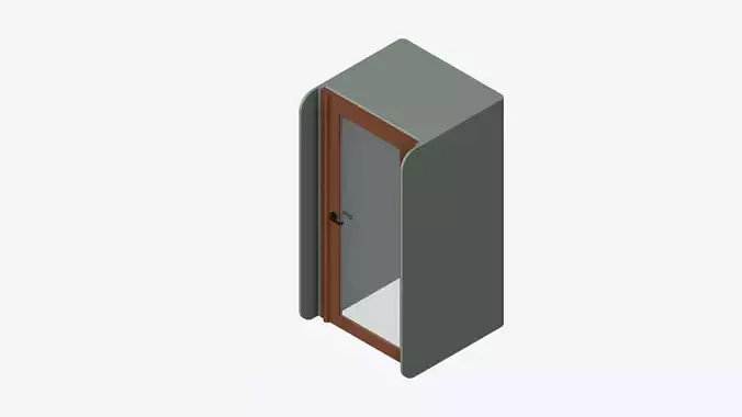 Booth - Simplicity - Phone Booth Low-poly 3D model