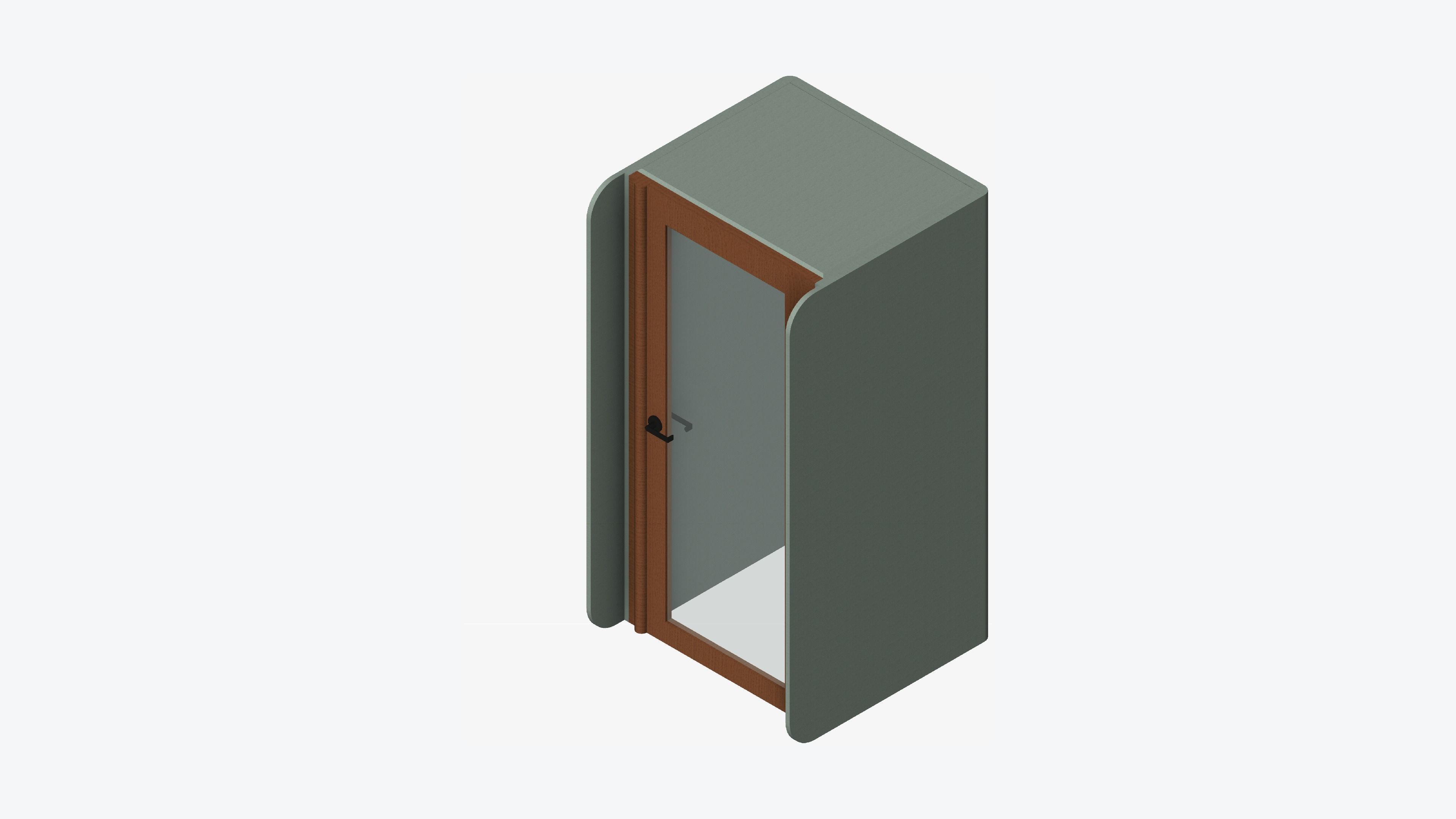 Booth - Simplicity - Phone Booth Low-poly 3D model_6
