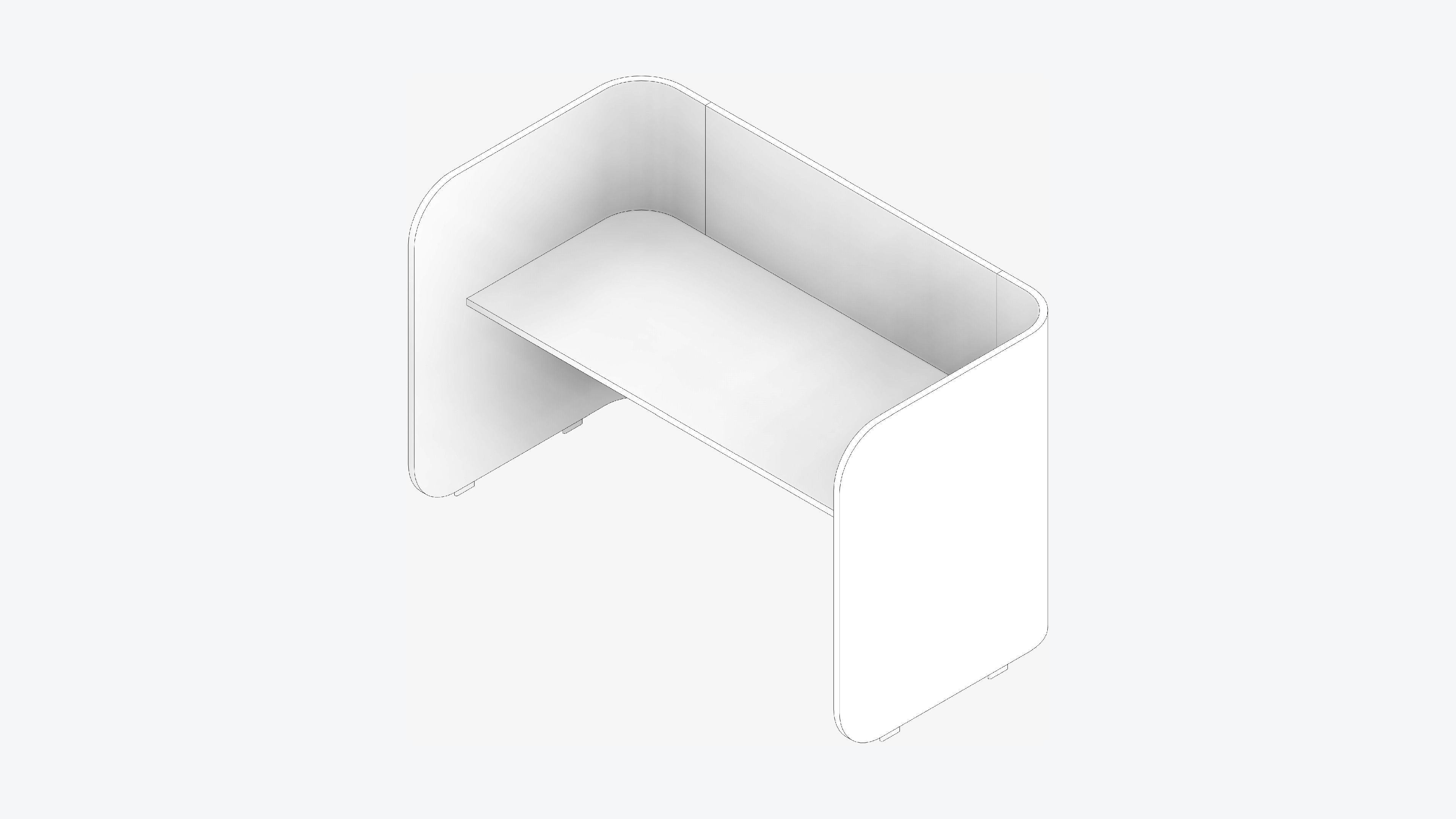 Booth - Simplicity - Type 1 - Large Low-poly 3D model_2