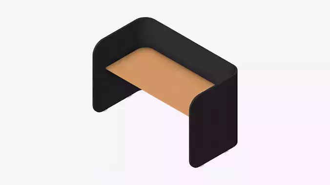 Booth - Simplicity - Type 1 - Large Low-poly 3D model