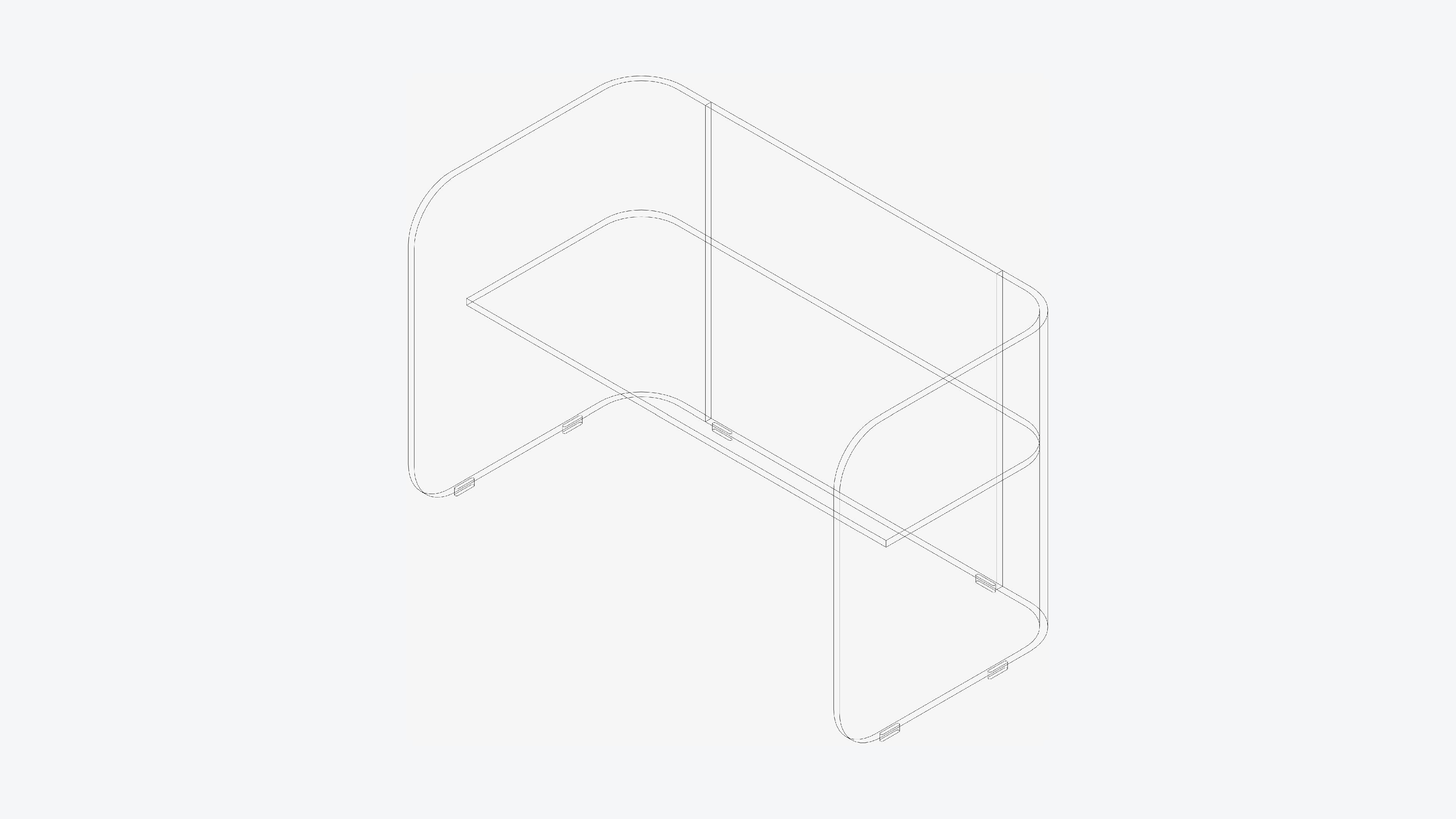 Booth - Simplicity - Type 1 - Large Low-poly 3D model_3