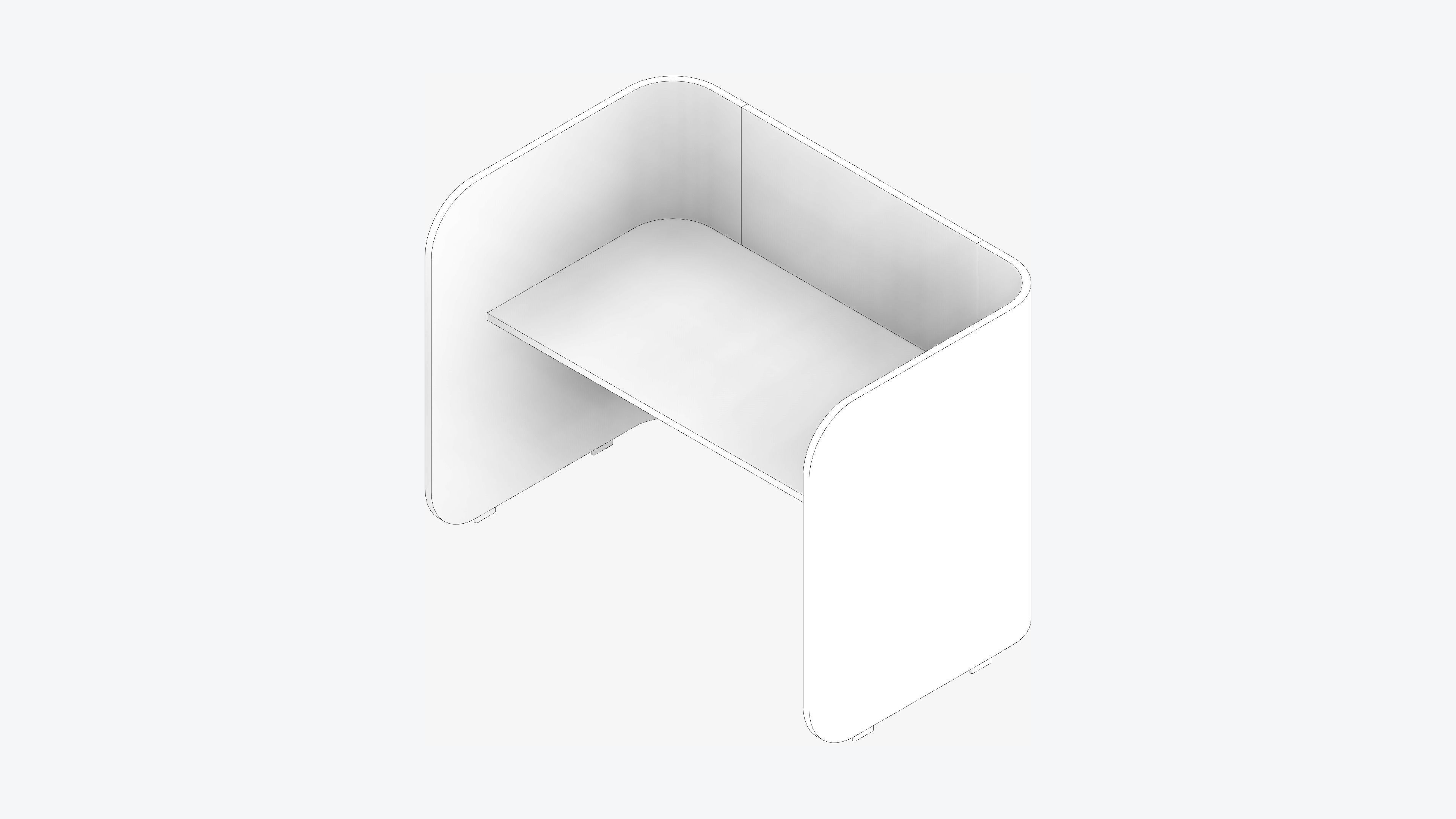 Booth - Simplicity - Type 1 - Medium Low-poly 3D model_2