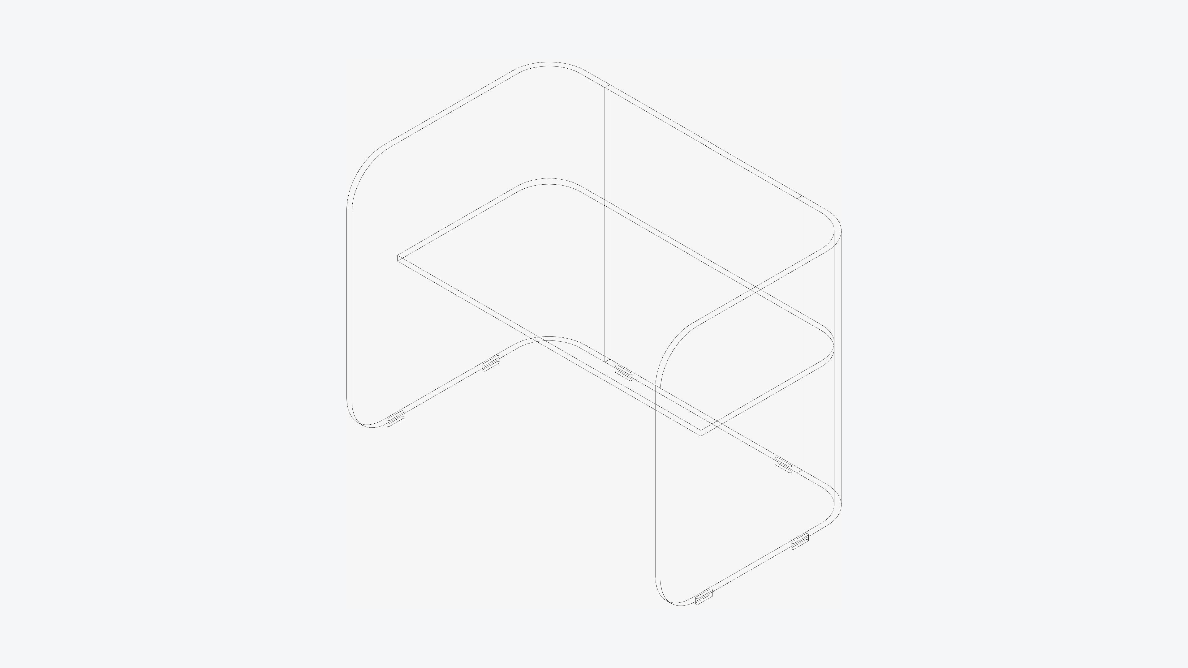 Booth - Simplicity - Type 1 - Medium Low-poly 3D model_3