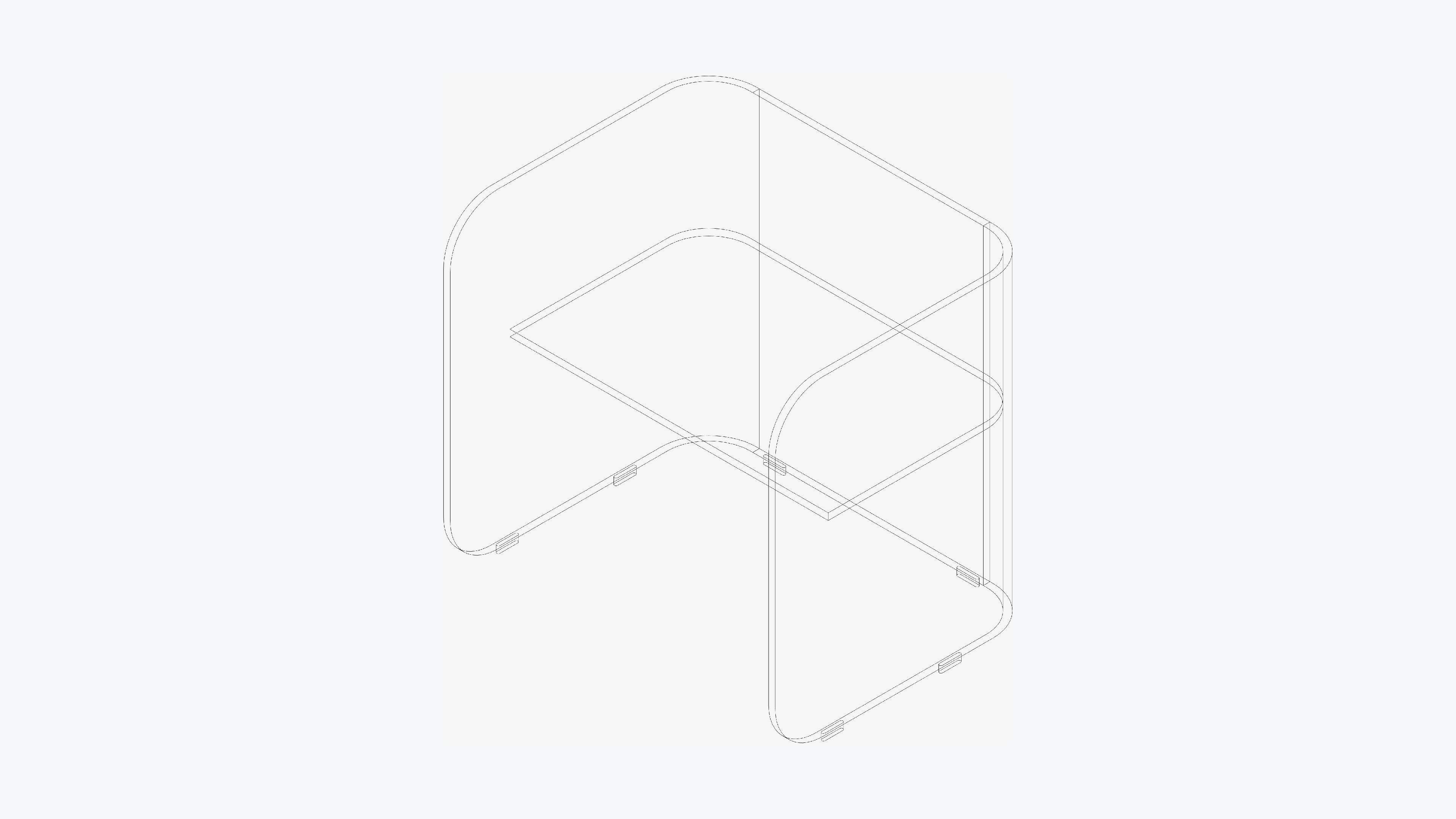 Booth - Simplicity - Type 1 - Small Low-poly 3D model_3