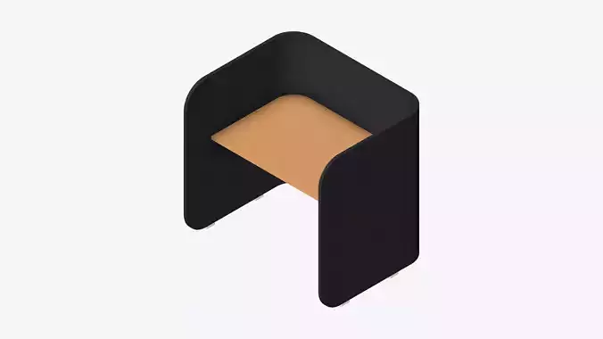 Booth - Simplicity - Type 1 - Small Low-poly 3D model