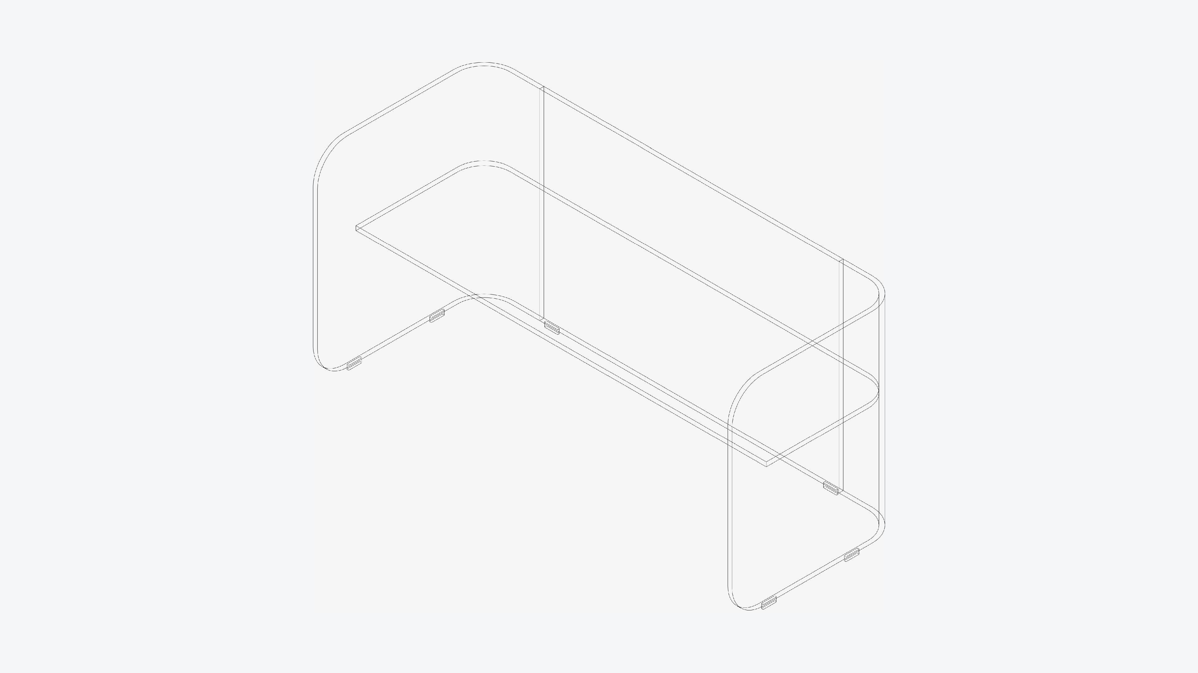 Booth - Simplicity - Type 1 - X Large Low-poly 3D model_3