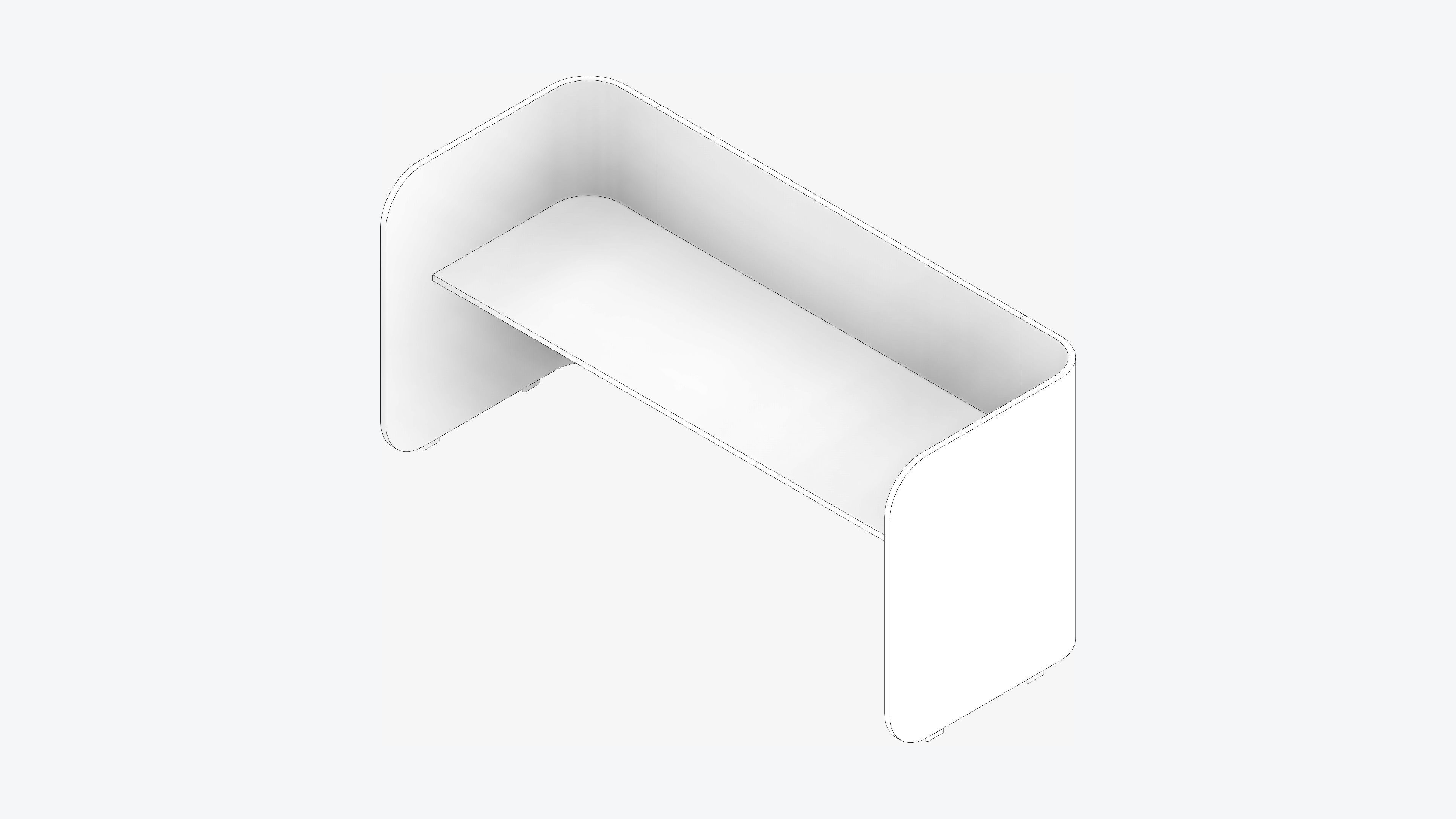 Booth - Simplicity - Type 1 - X Large Low-poly 3D model_2