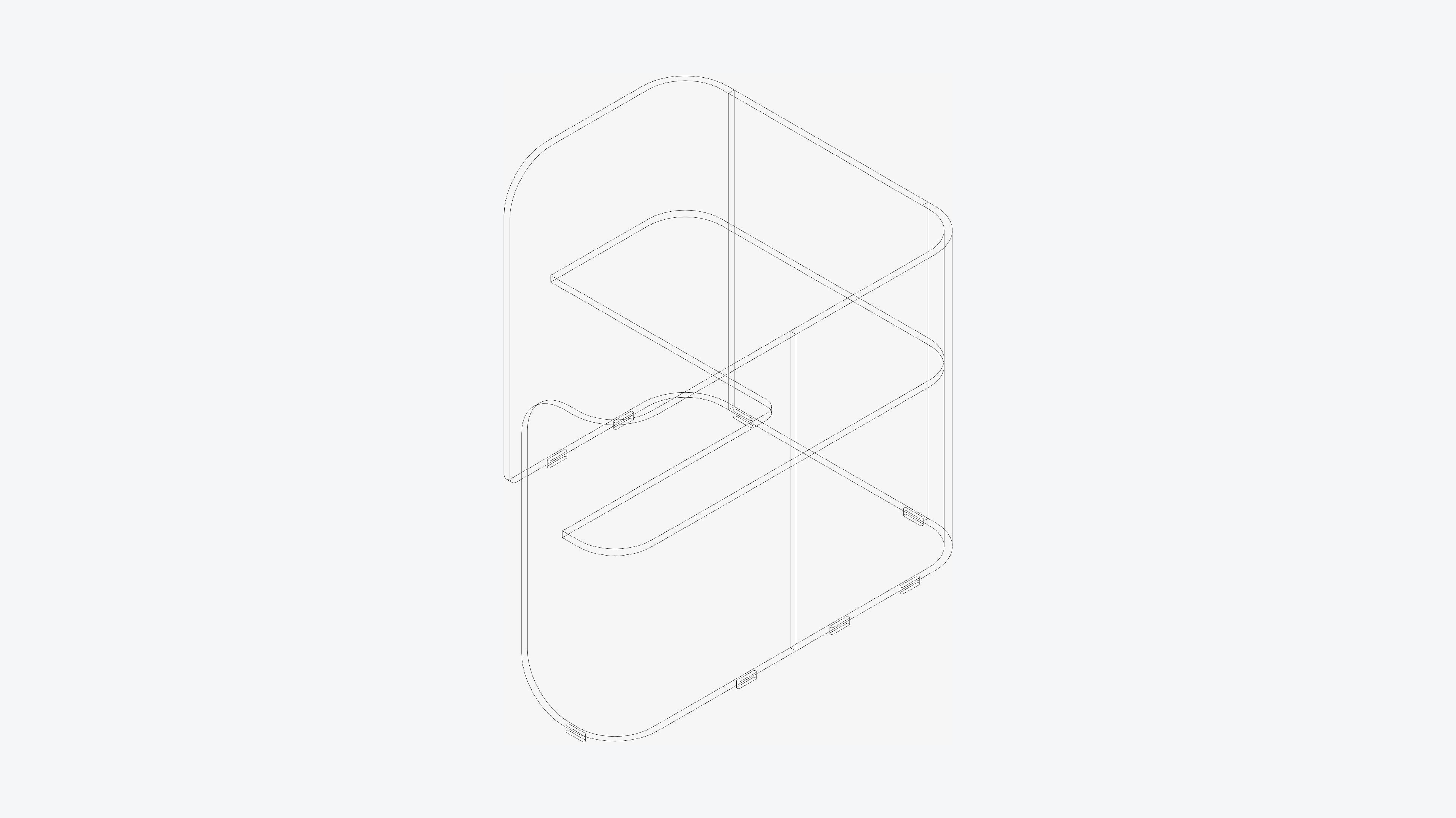 Booth - Simplicity - Type 2 Low-poly 3D model_3