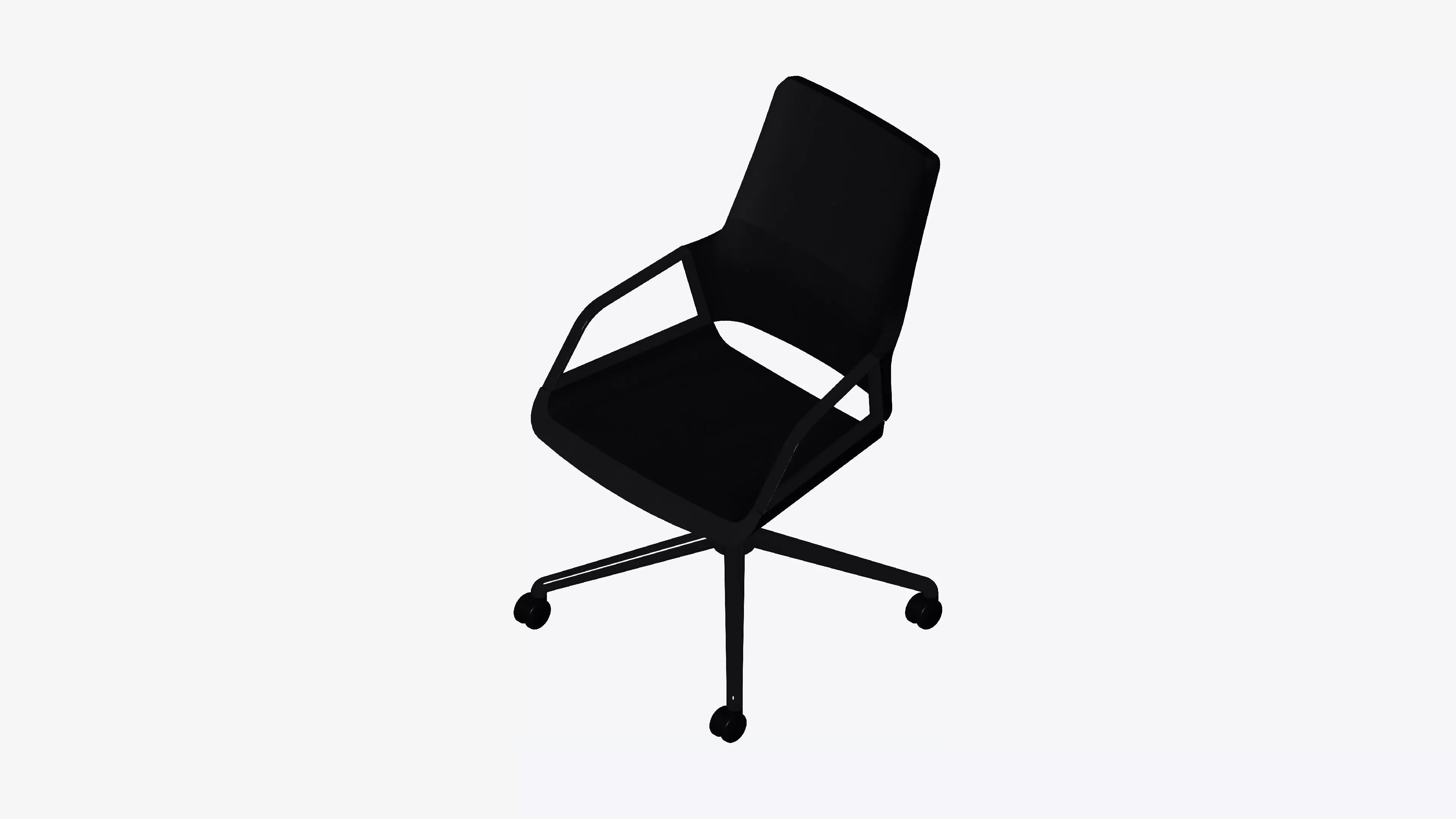 Chair - Conference - Worksmart - 4 Star Castors - Rocking Low-poly 3D model