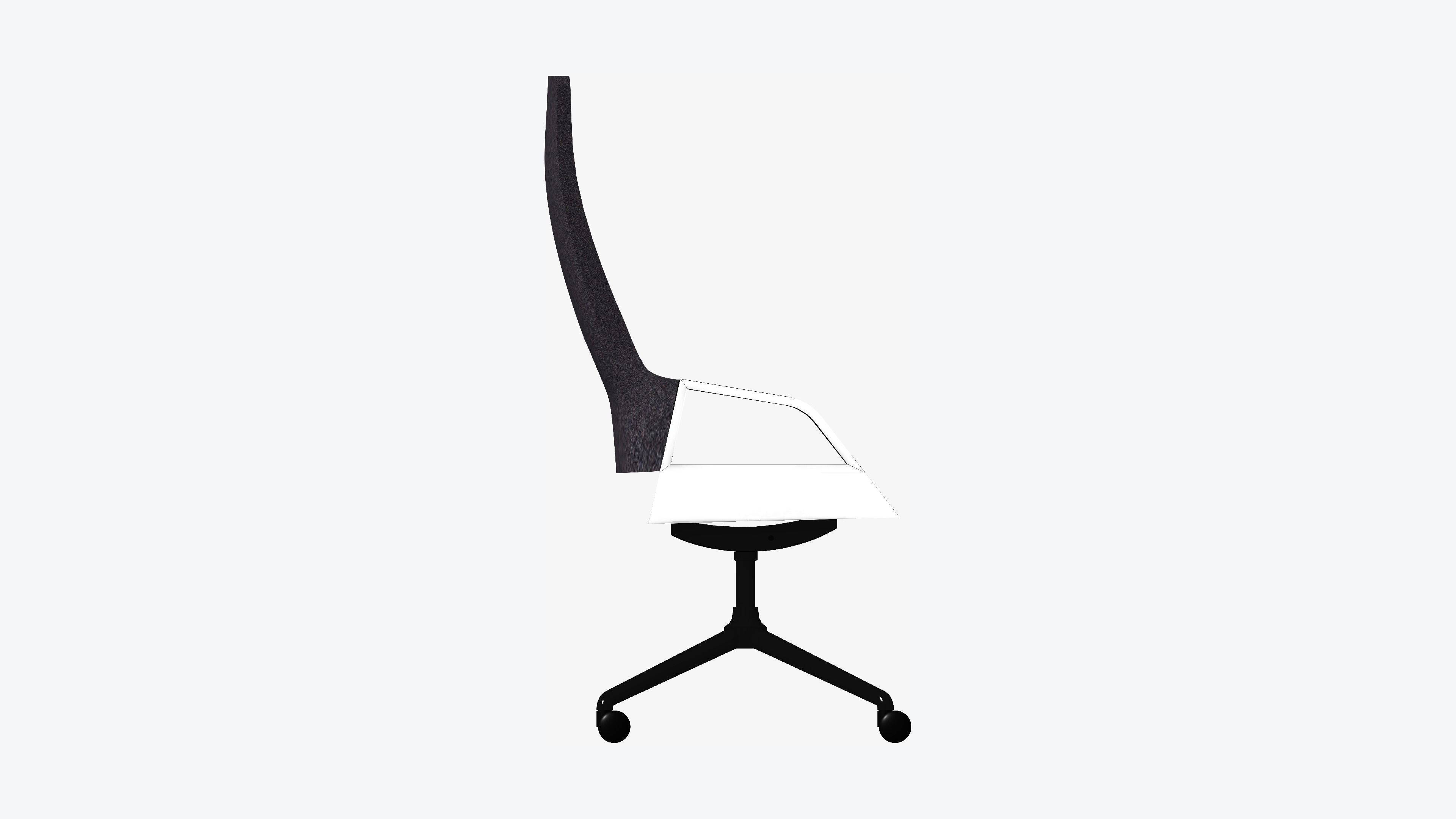 Chair - Conference - Worksmart - 4 Star Castors - Rocking Low-poly 3D model_5