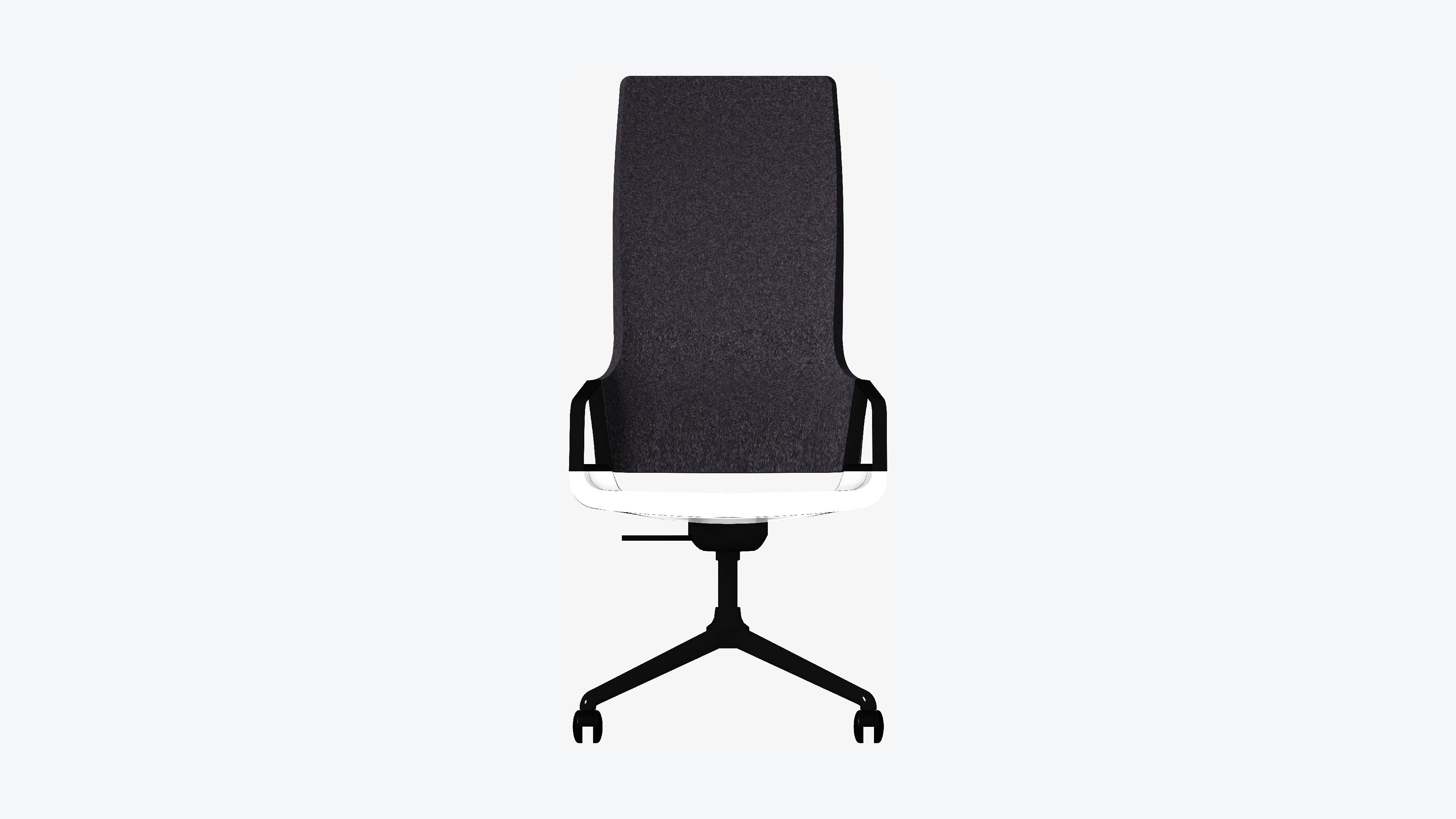 Chair - Conference - Worksmart - 4 Star Castors - Rocking Low-poly 3D model_4