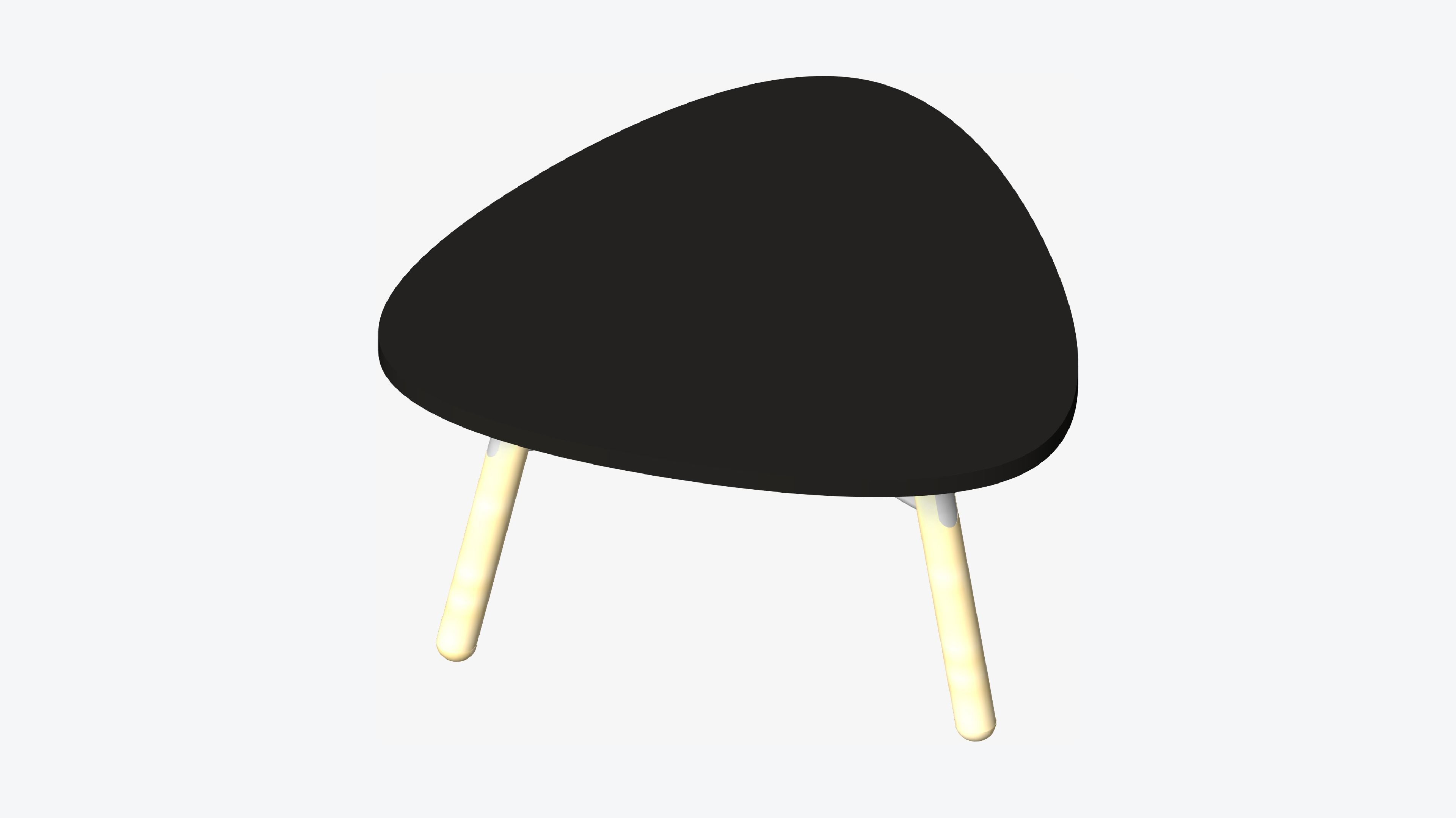 Coffee - Table - Timberline - Rounded - Triangle Low-poly 3D model_6