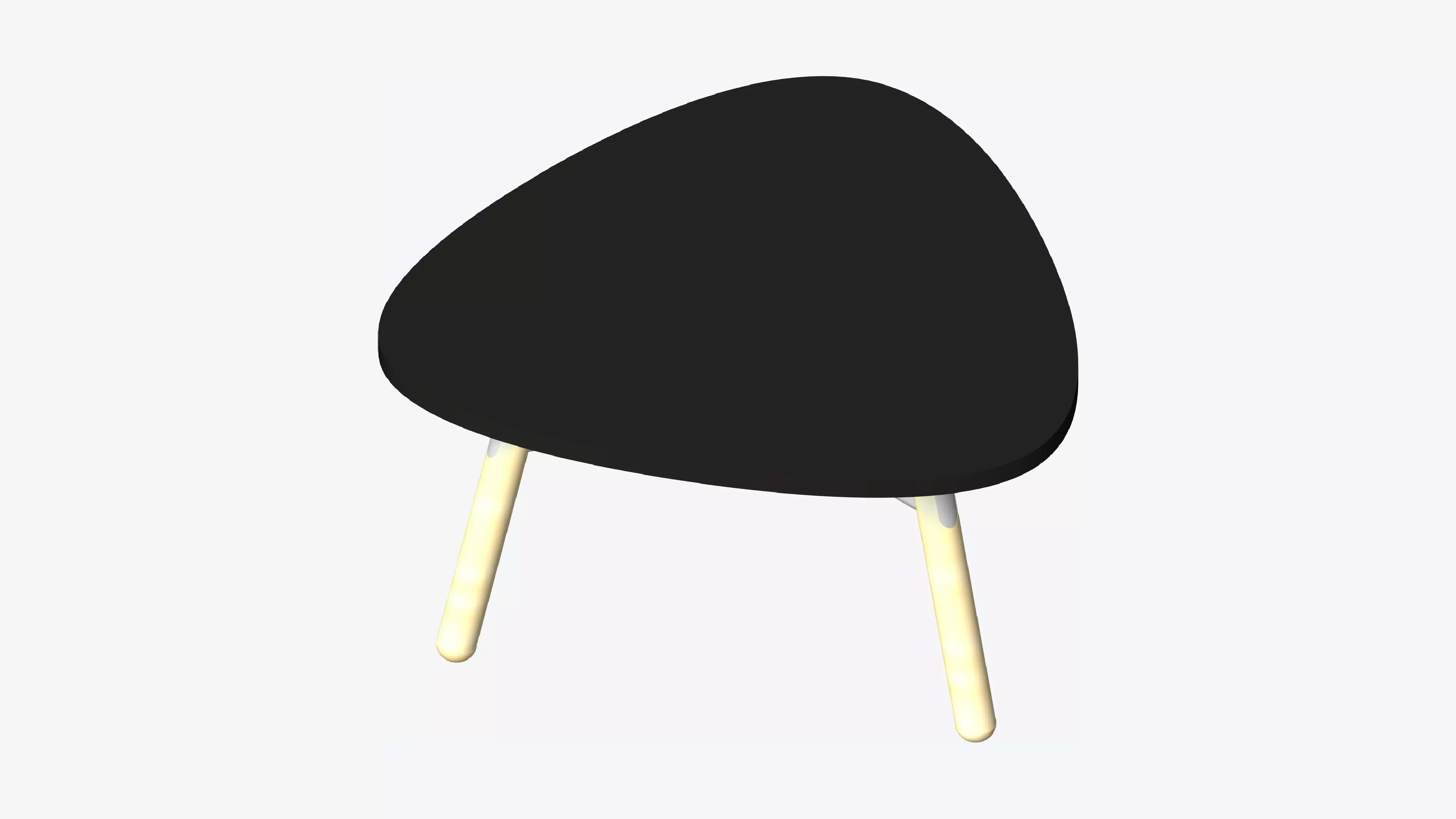Coffee - Table - Timberline - Rounded - Triangle Low-poly 3D model_0