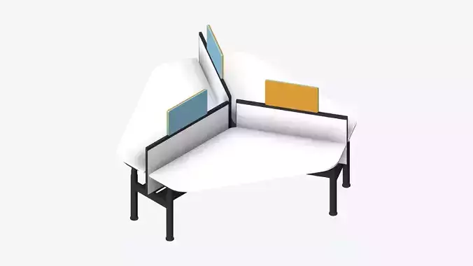 Desk - Cluster - Officetec - Modela - 120 Deg - Triangle