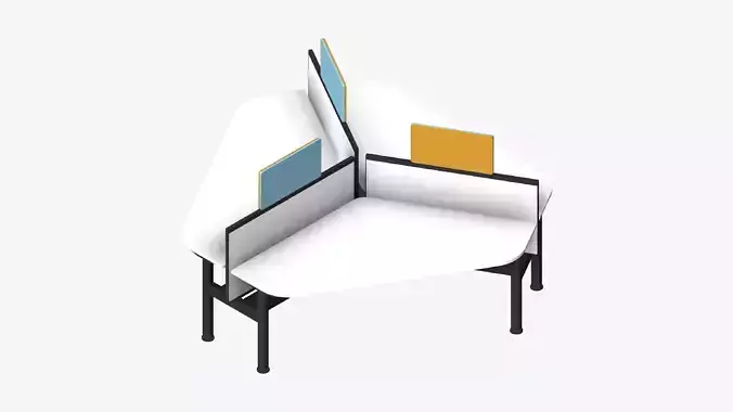 Desk - Cluster - Officetec - Modela - 120 Deg - Triangle