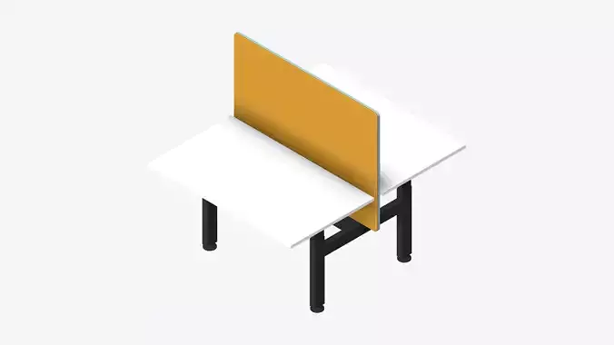 Desk - Double - Officetec - Angular - Linear - Adjustable Height