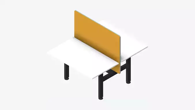 Desk - Double - Officetec - Angular - Linear - Fixed Height