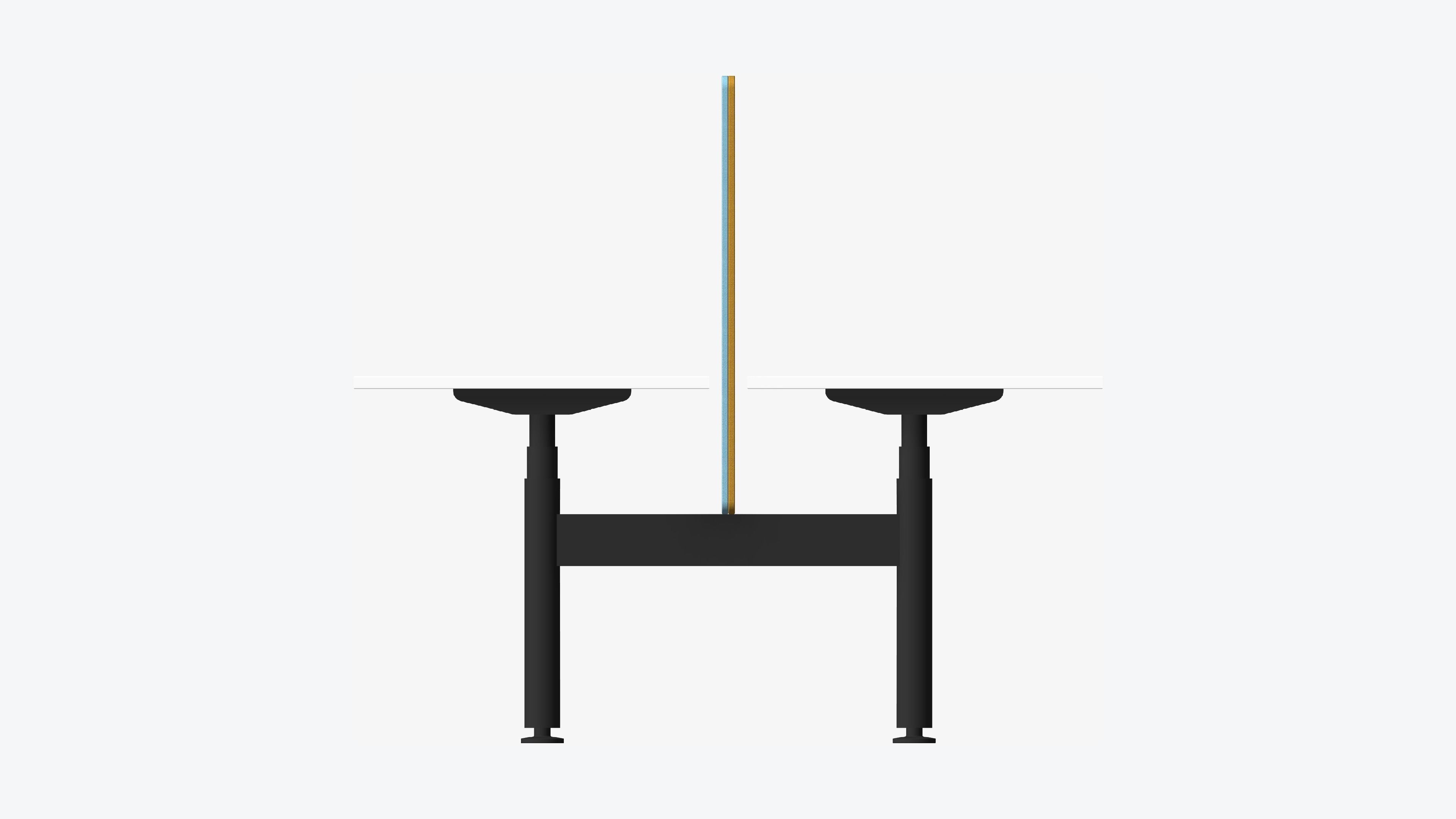 Desk - Double - Officetec - Modela - Linear - Adjustable Height Low-poly 3D model_5