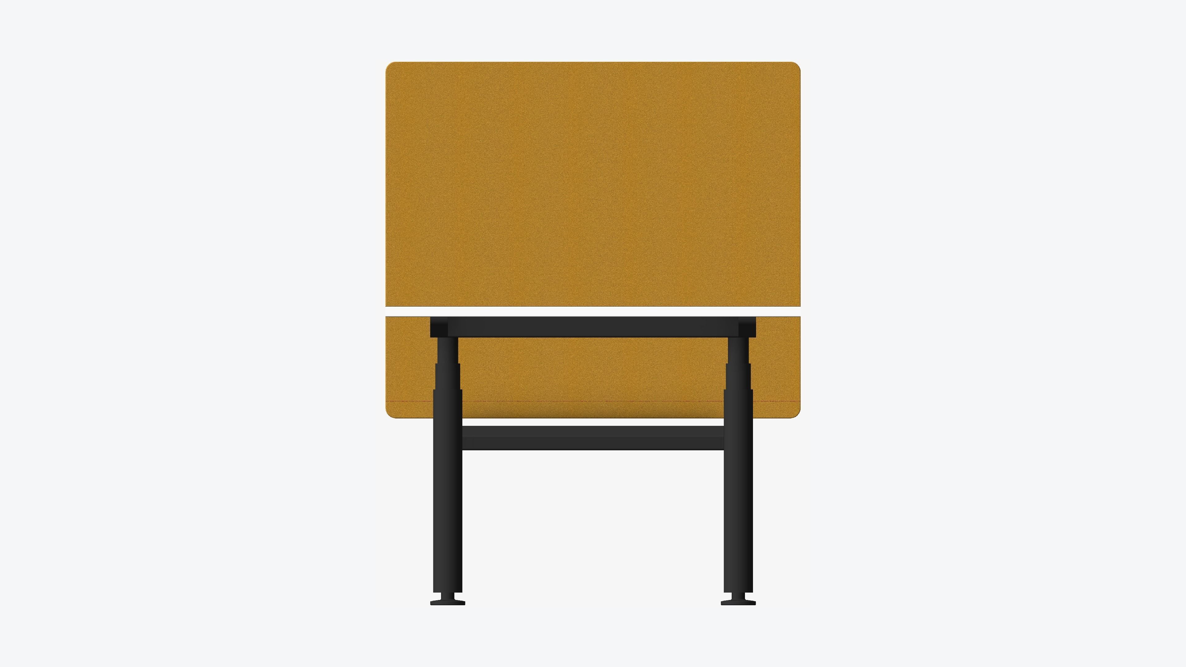 Desk - Double - Officetec - Modela - Linear - Adjustable Height Low-poly 3D model_4