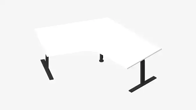 Desk - Single - Officetec - Angular - 120 Deg - Adjustable