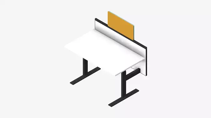 Desk - Single - Officetec - Angular - Linear - Adjustable Height