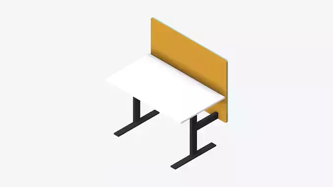 Desk - Single - Officetec - Angular - Linear - Fixed Height