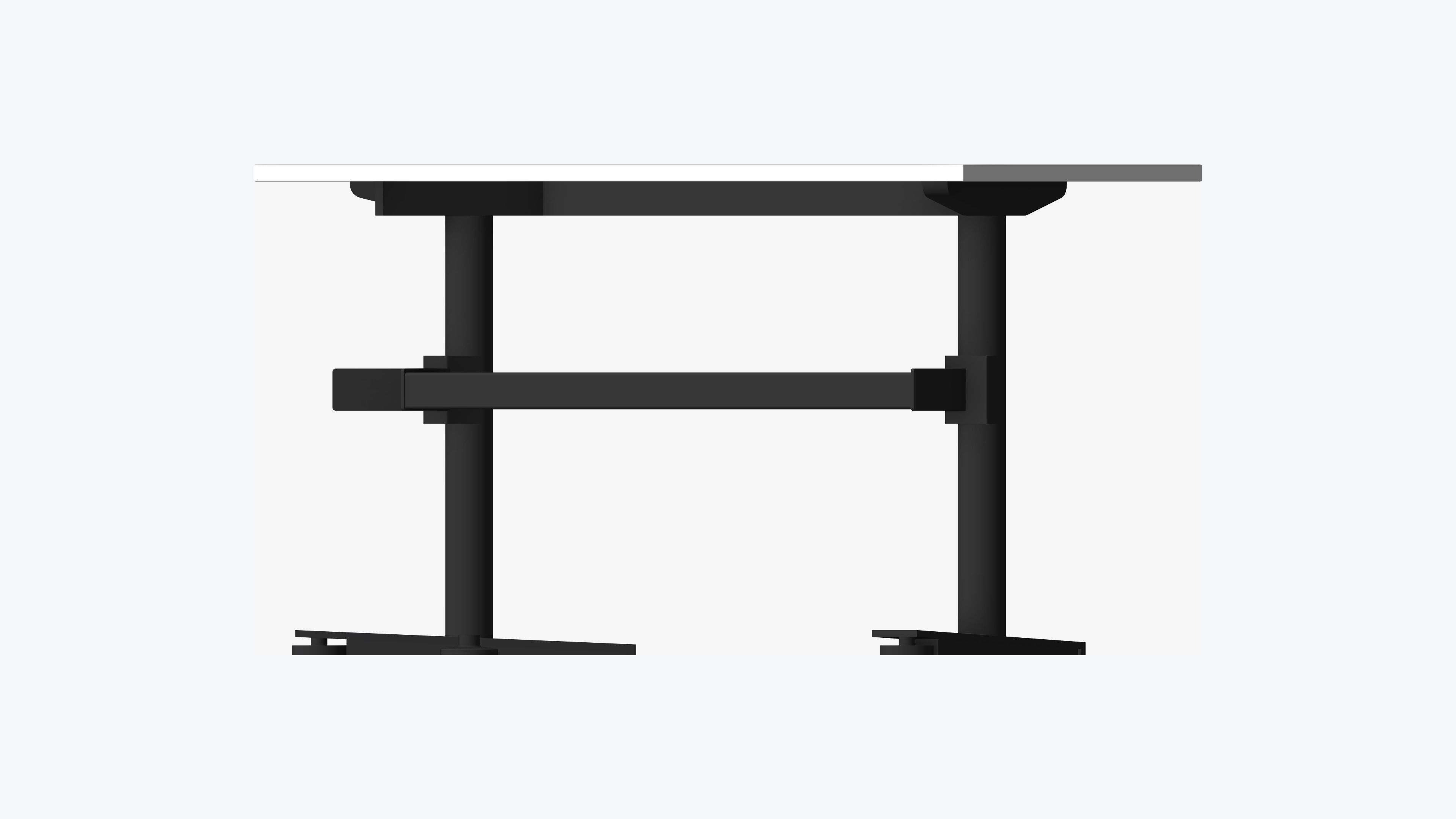 Desk - Single - Officetec - Modela - 120 Deg - Fixed Height Low-poly 3D model_5